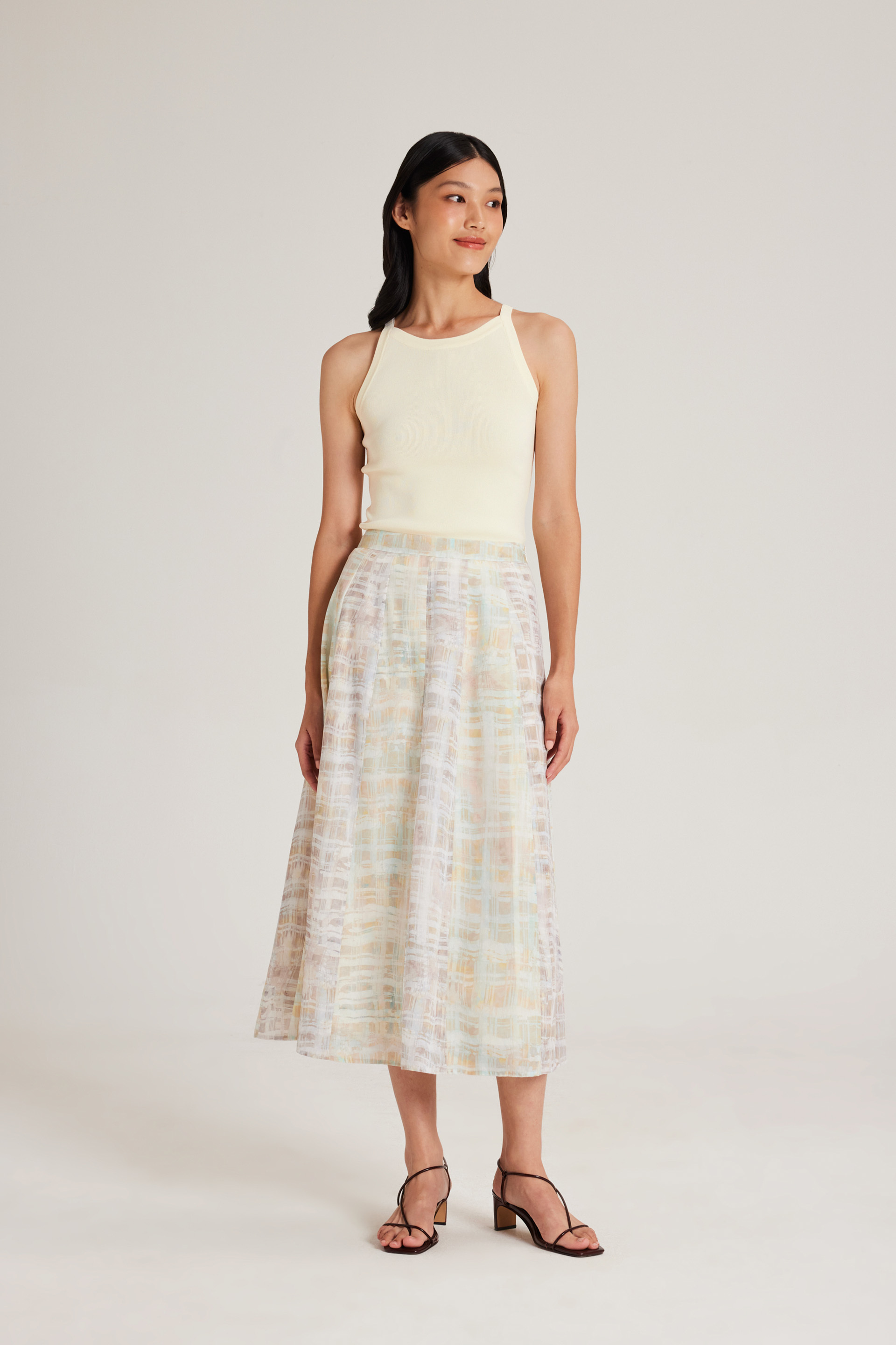 Knitted Boat-Neck Top