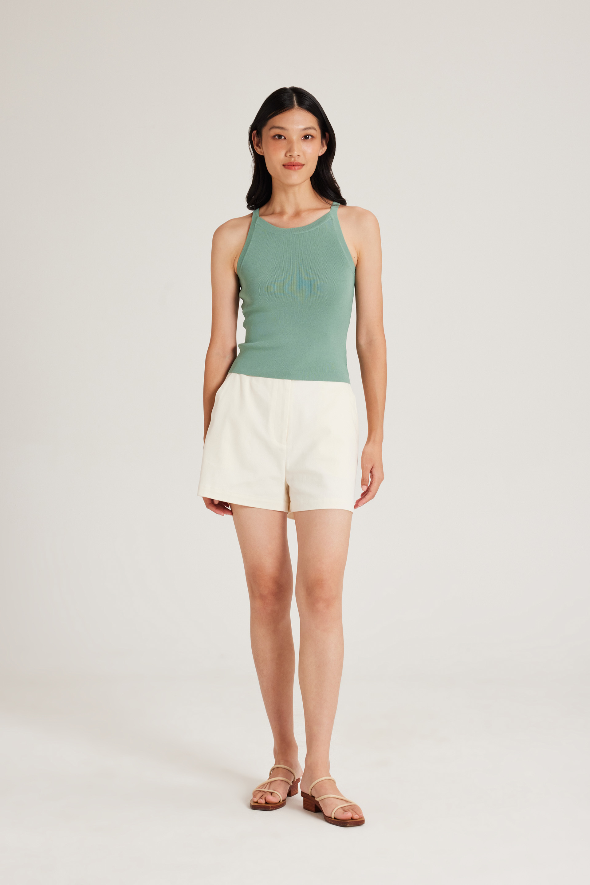 Knitted Boat-Neck Top