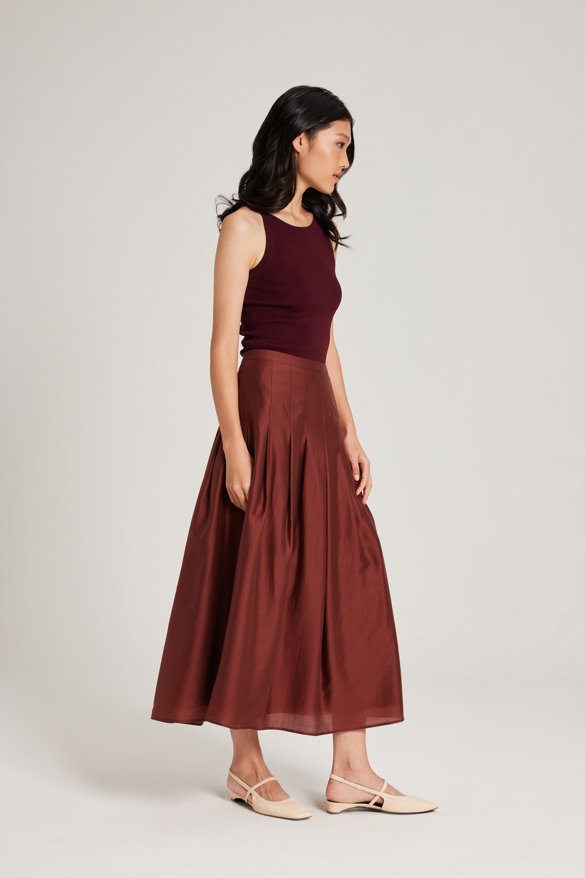 Knitted Boat-Neck Top