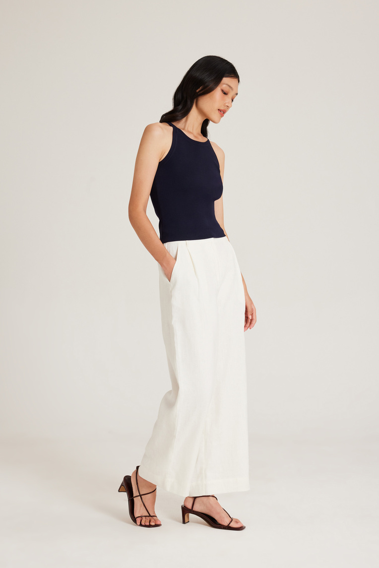 Knitted Boat-Neck Top