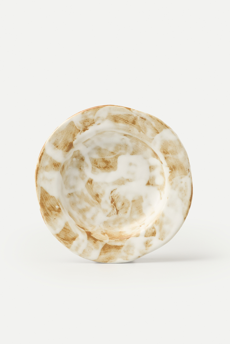 Organic Dimpled Wide-Rim Plate