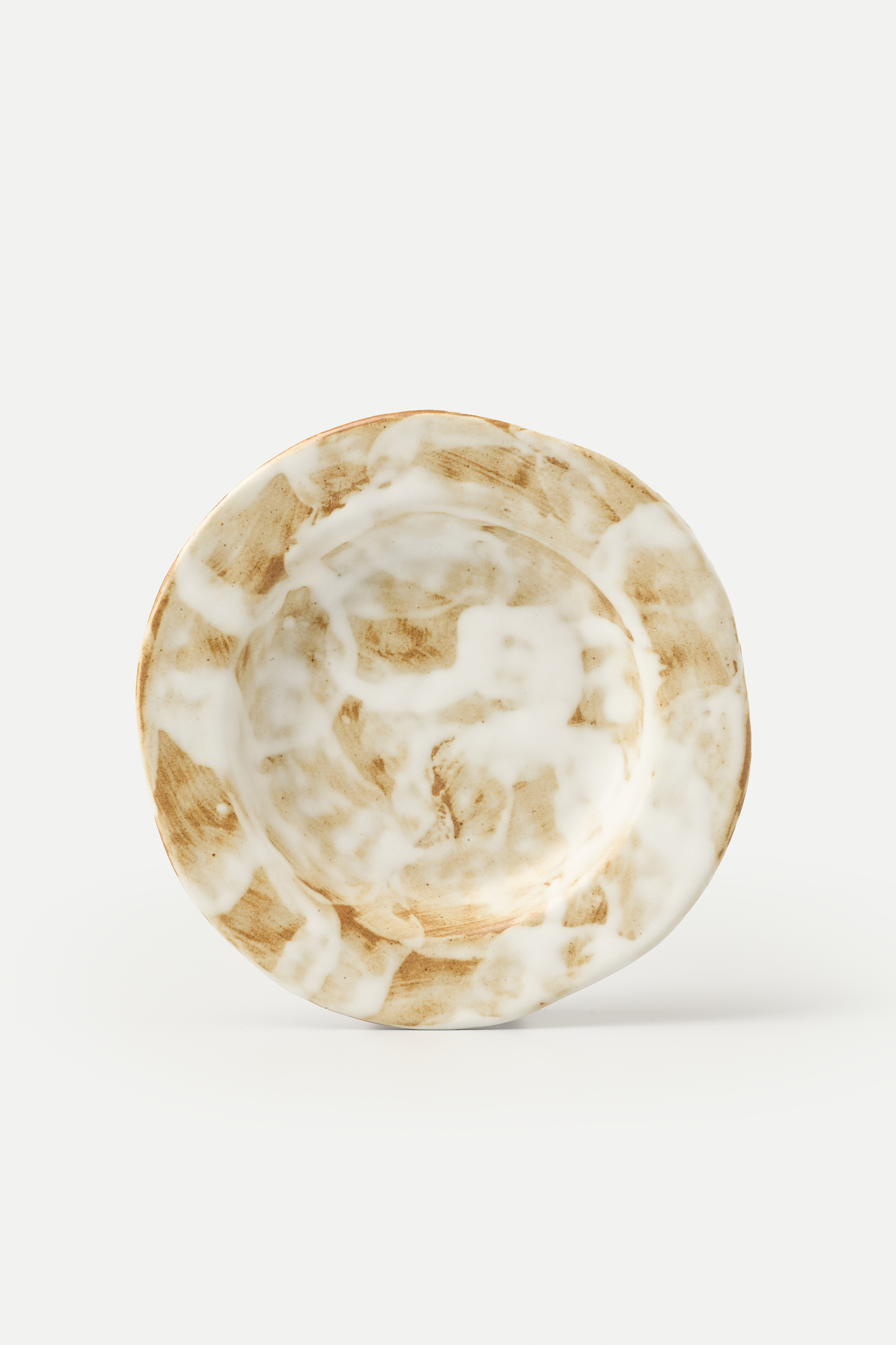 Organic Dimpled Wide-Rim Plate