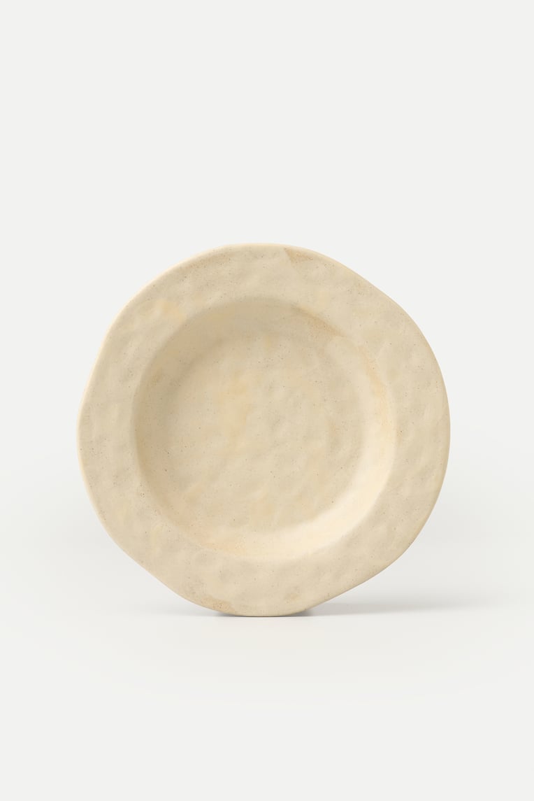 Organic Dimpled Wide-Rim Plate