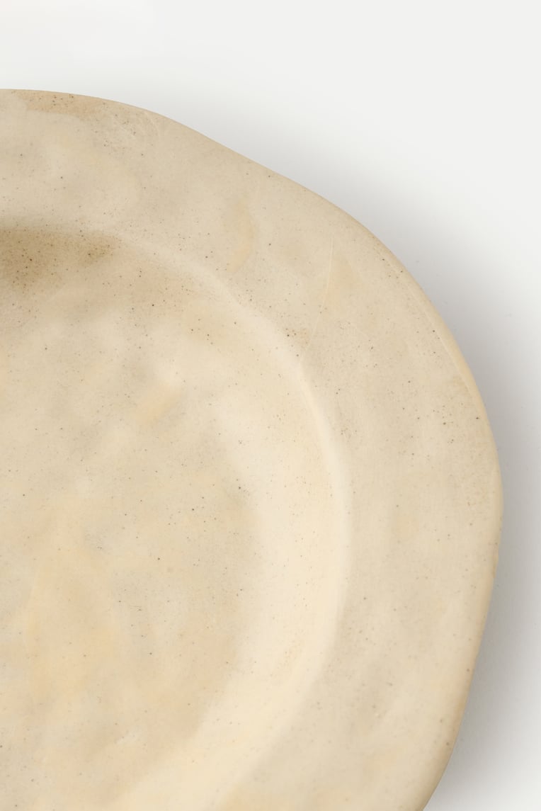 Organic Dimpled Wide-Rim Plate