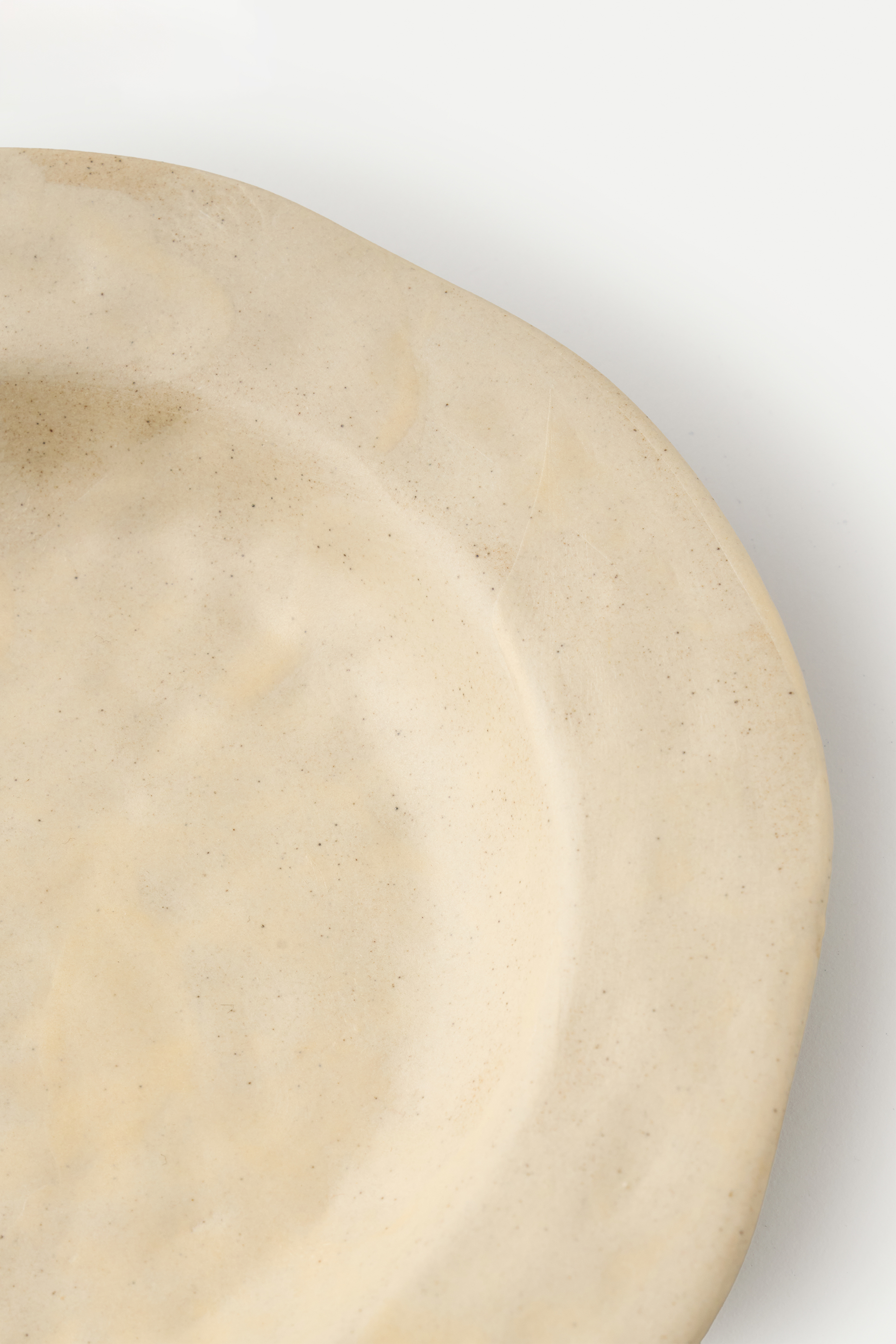 Organic Dimpled Wide-Rim Plate