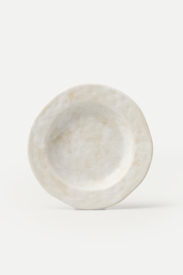 Organic Dimpled Wide-Rim Plate