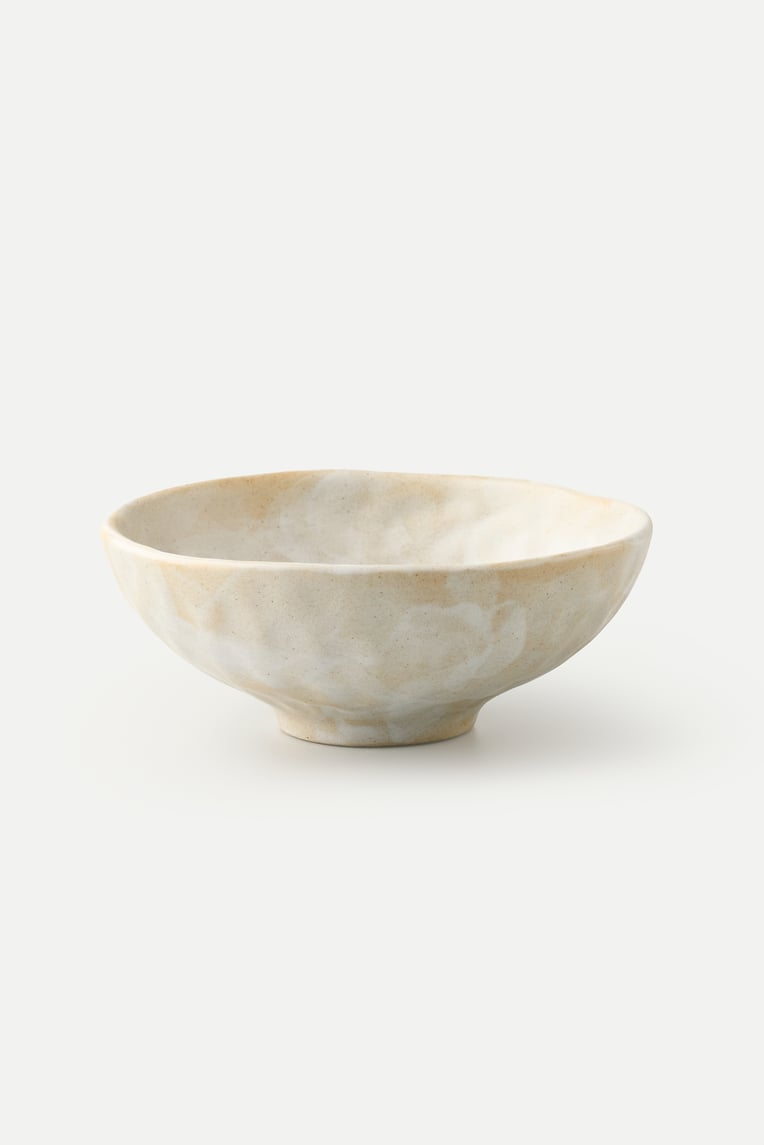 Organic Dimpled Stoneware Bowl
