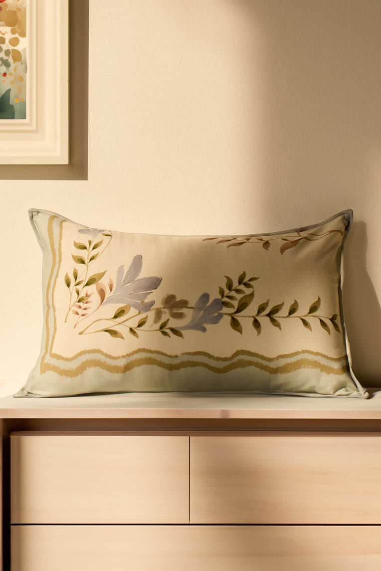 Garden Lumbar Cushion Cover