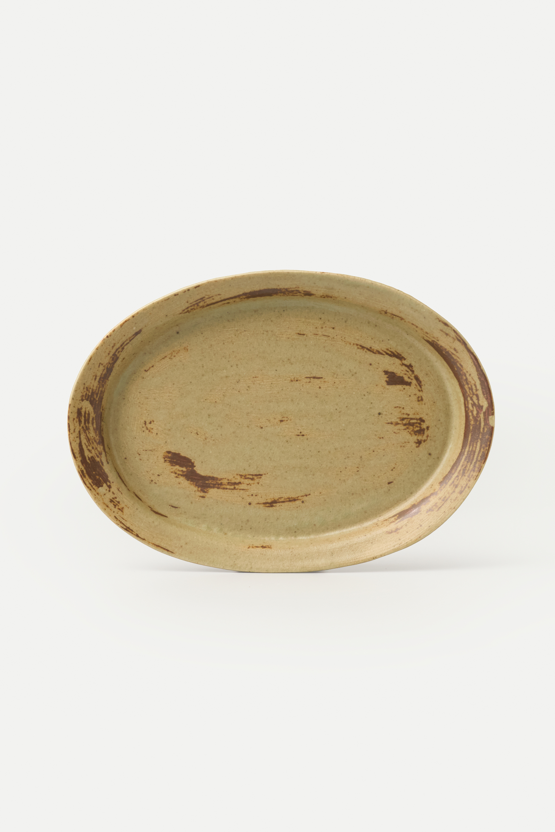 Terracotta Handbrushed Oval Plate