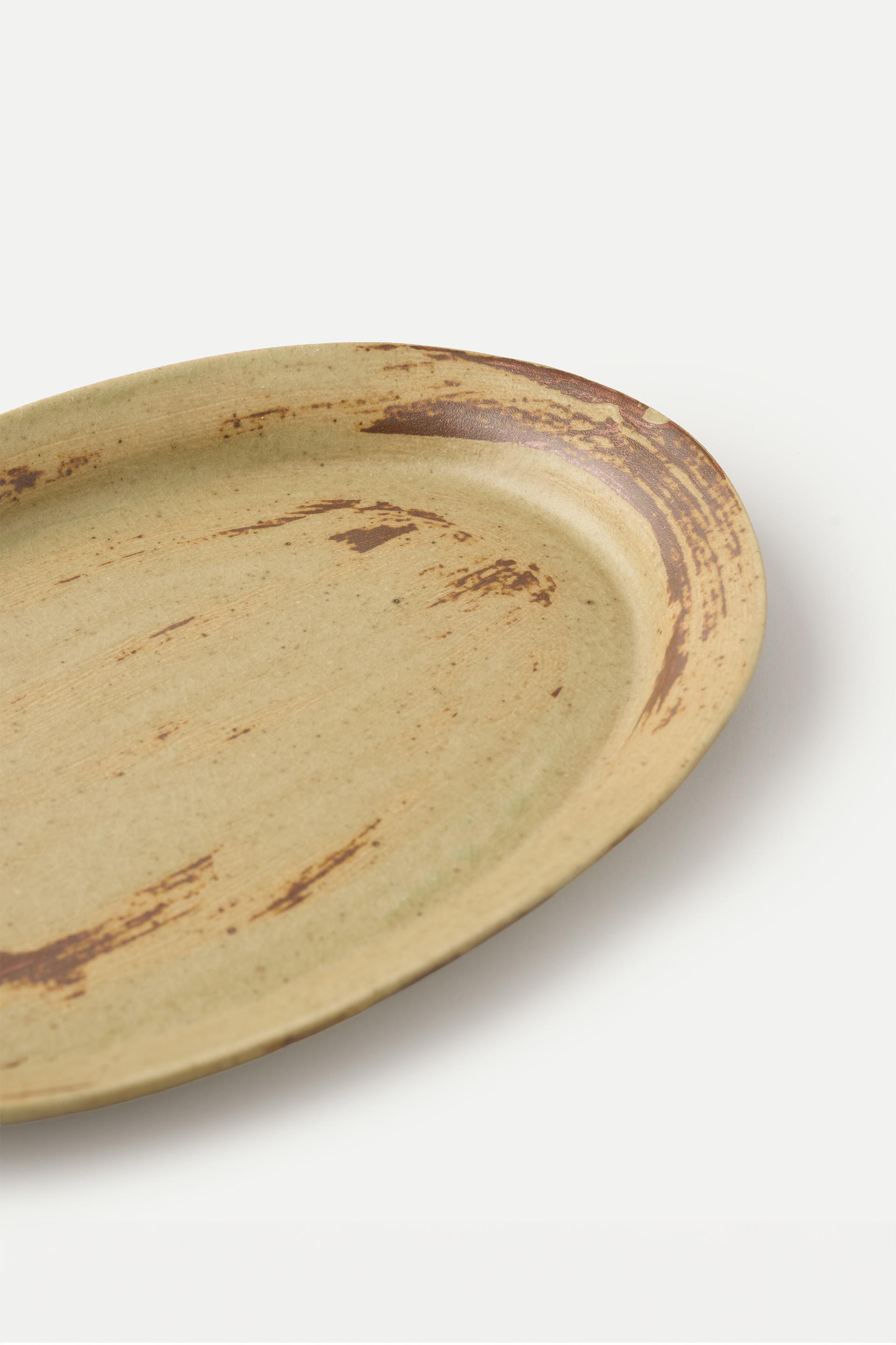 Terracotta Handbrushed Oval Plate