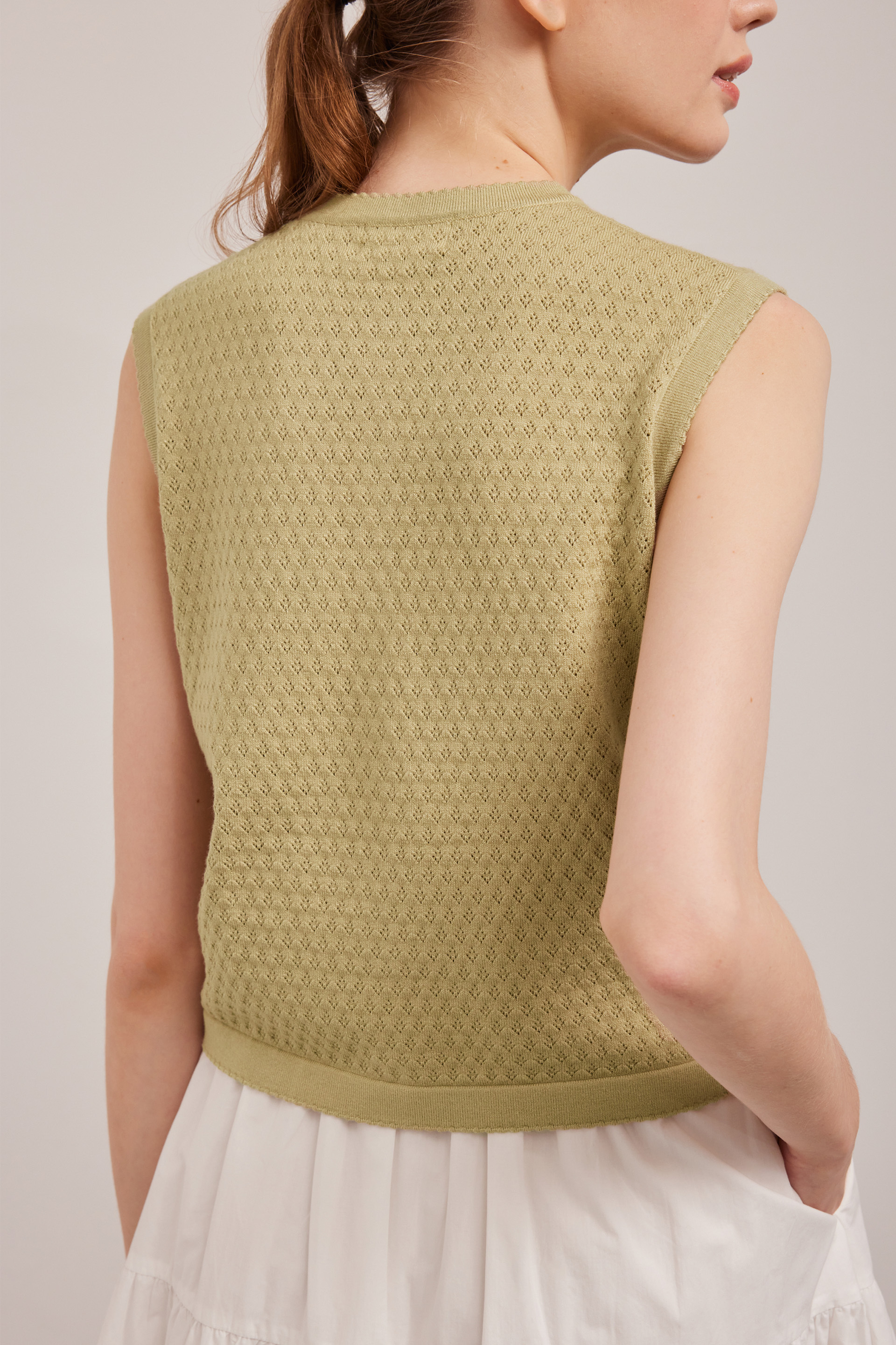 Pointelle Knit Top