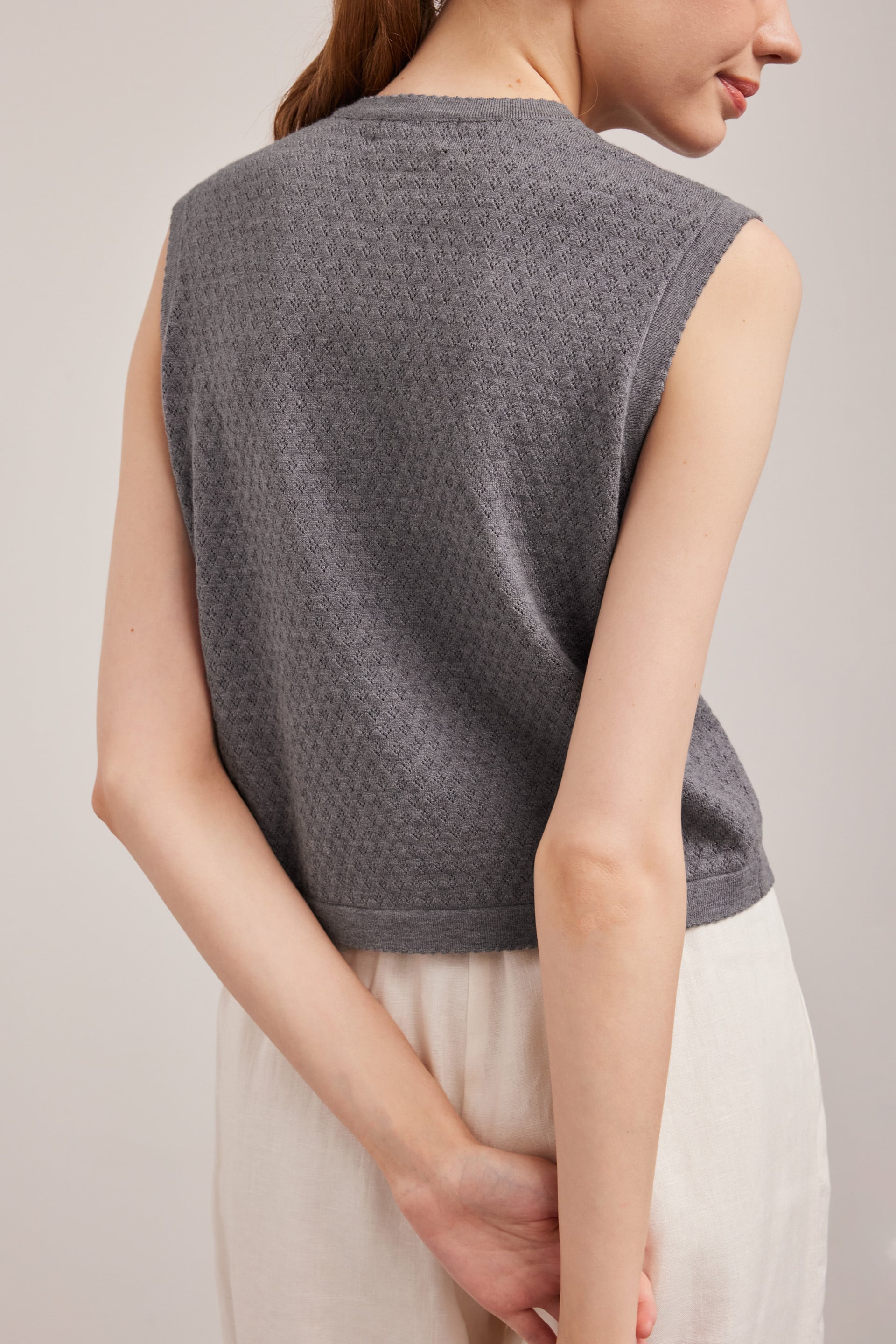 Pointelle Knit Top