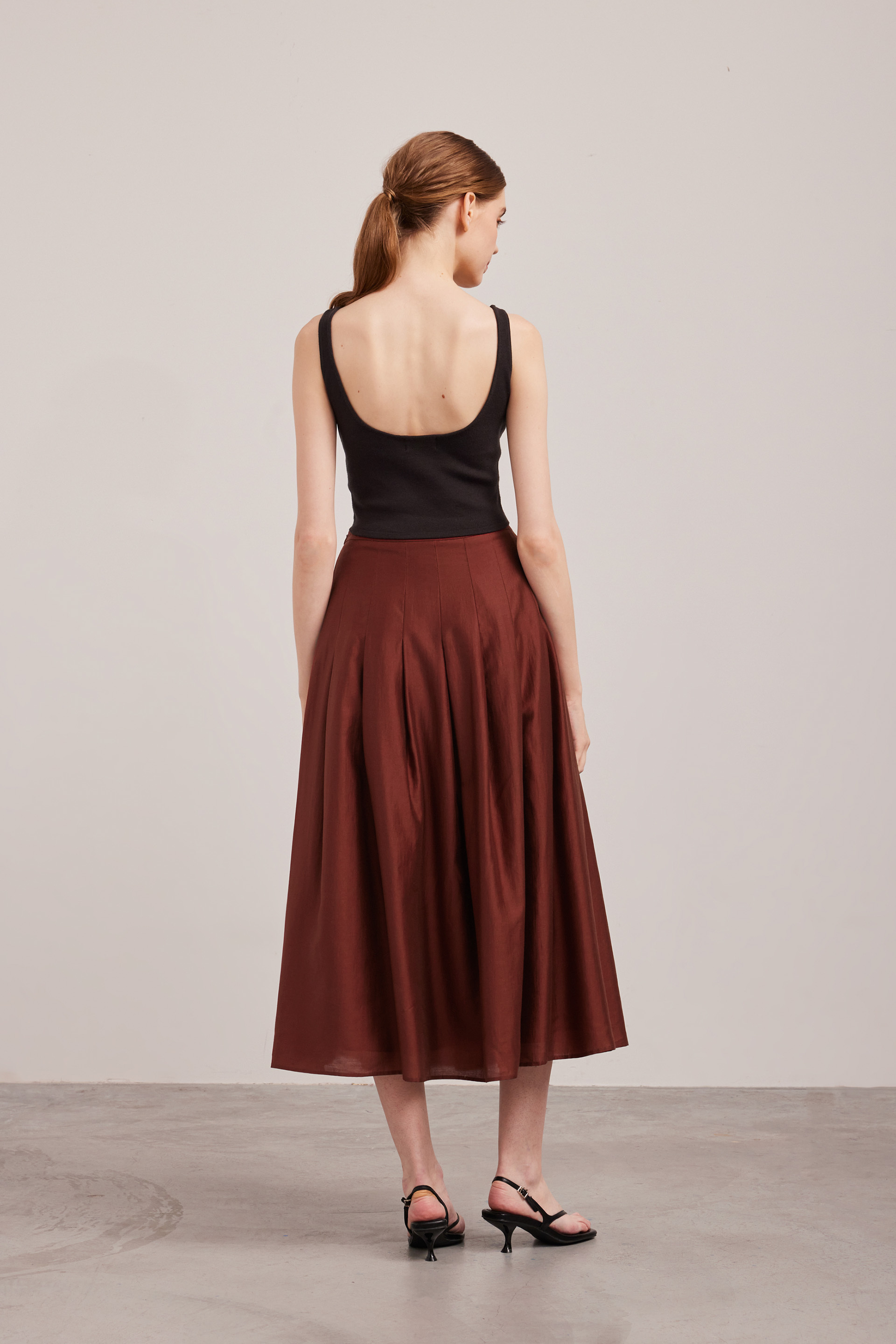 Square-Neck Knit Crop Top 