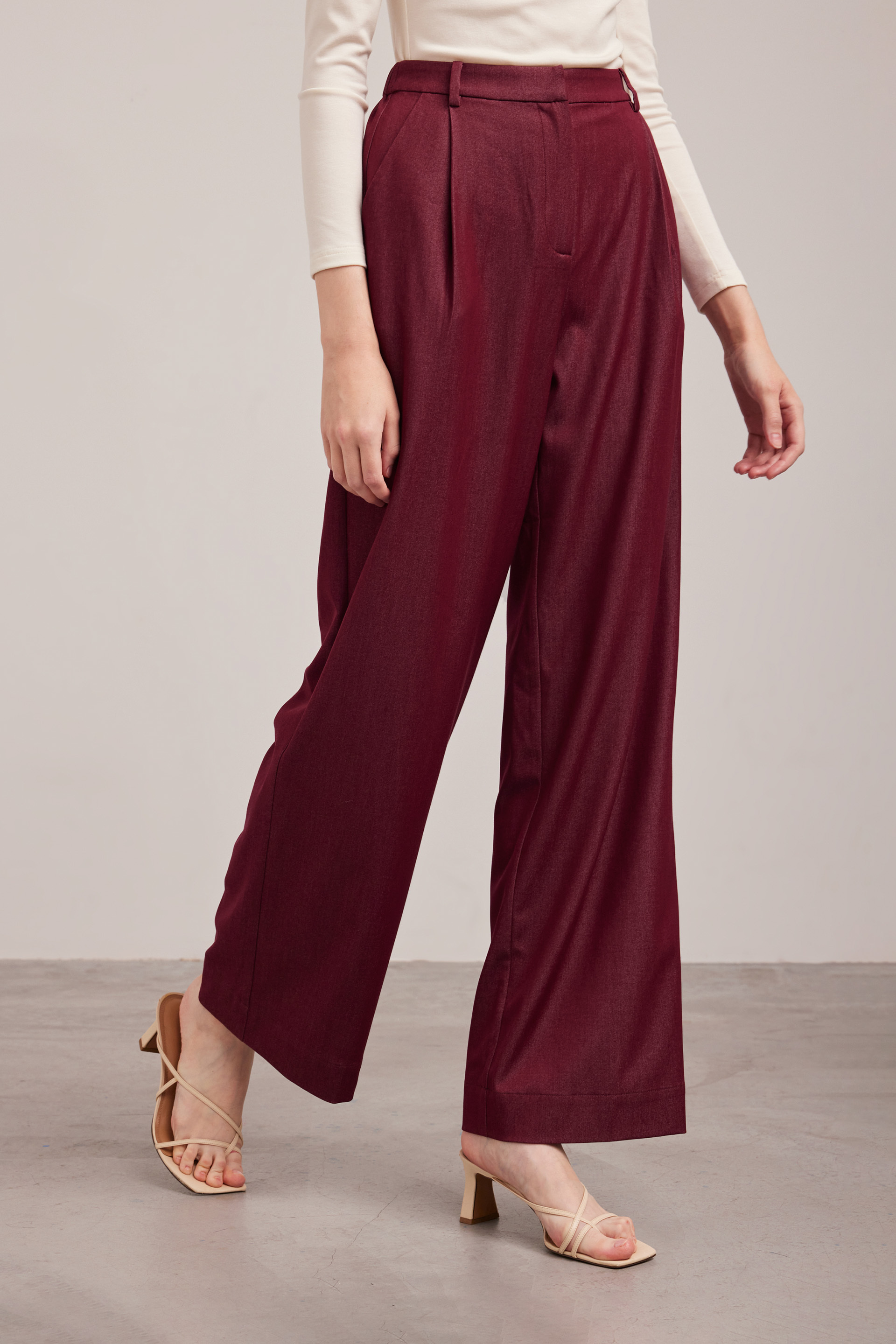 Chambray Full-Length Trousers