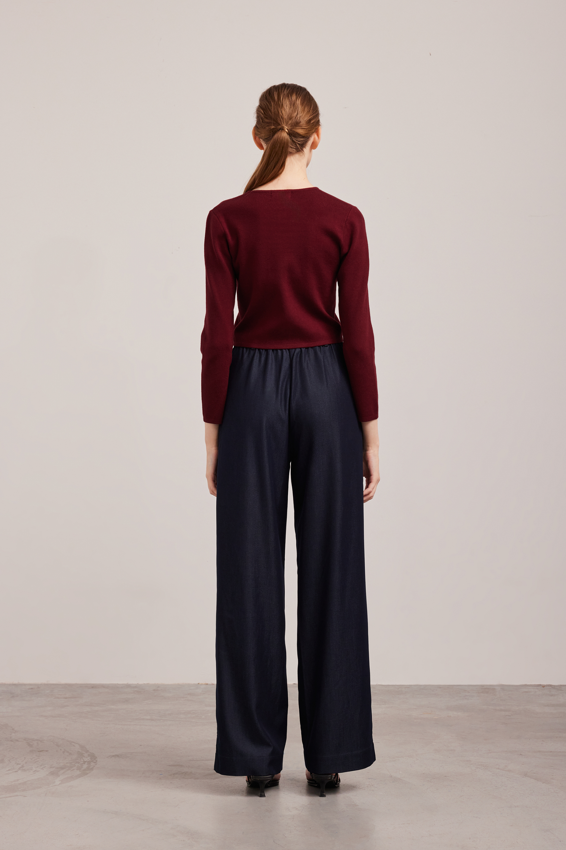 Chambray Full-Length Trousers
