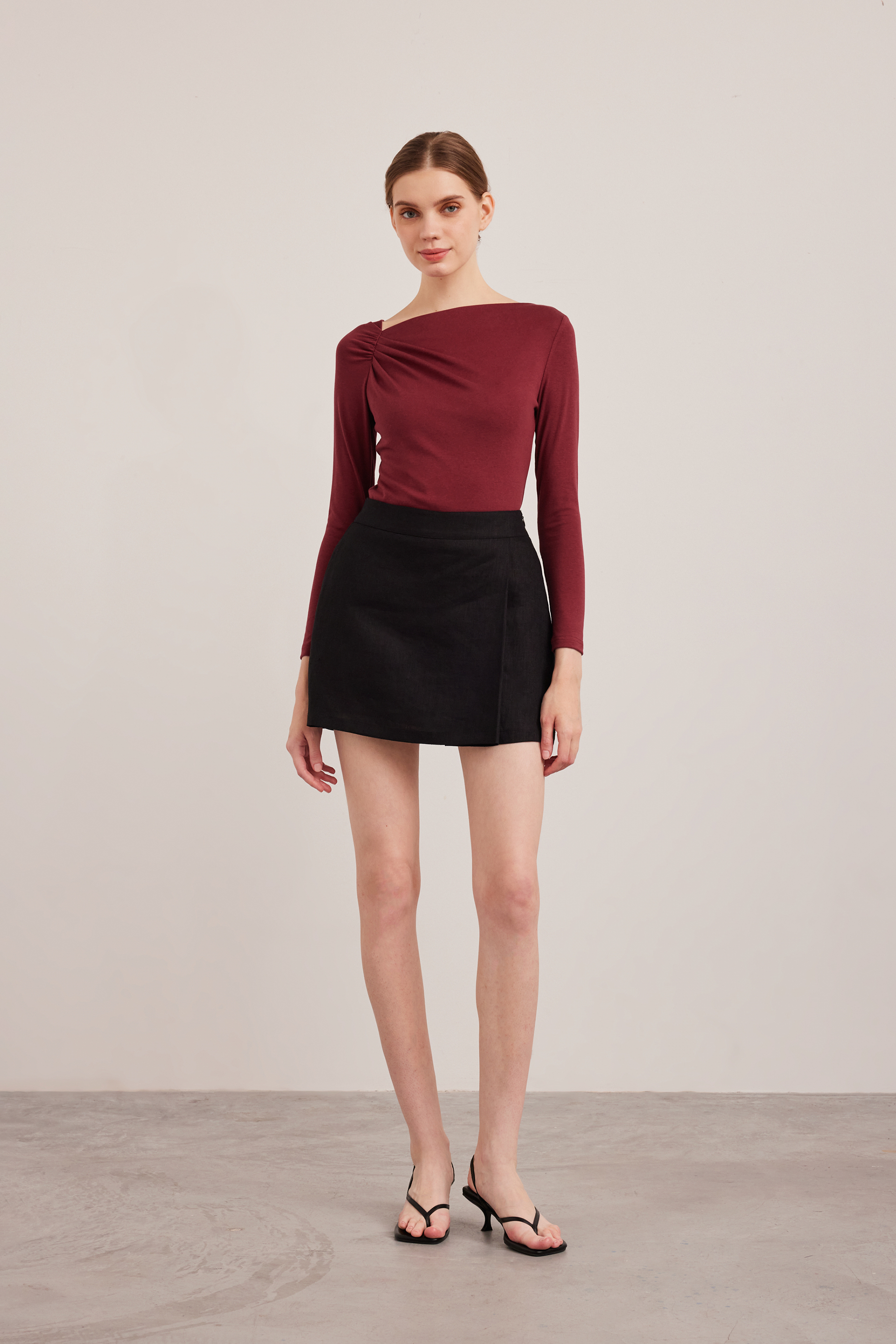 Linen Overlap Skorts