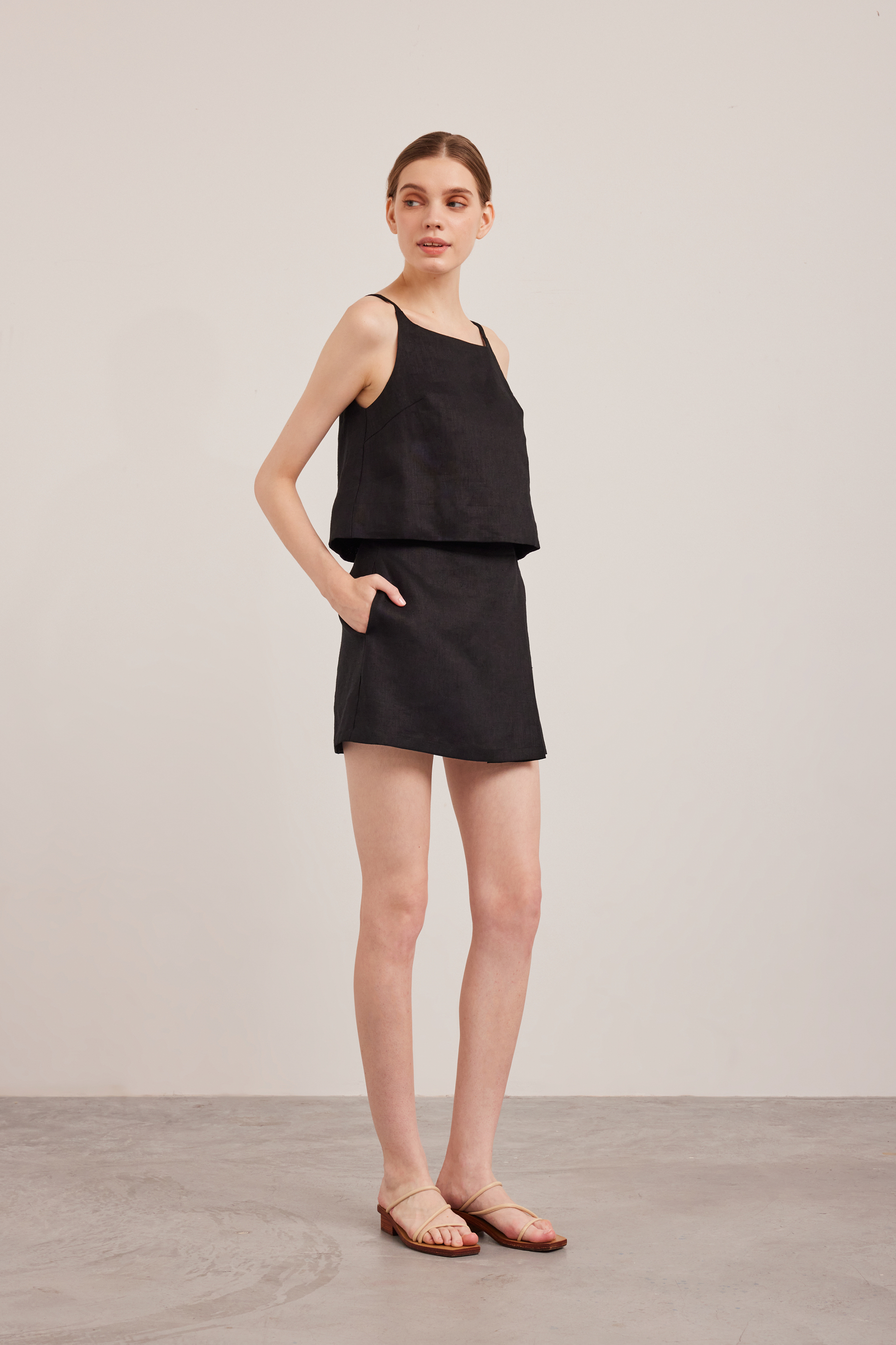 Linen Overlap Skorts