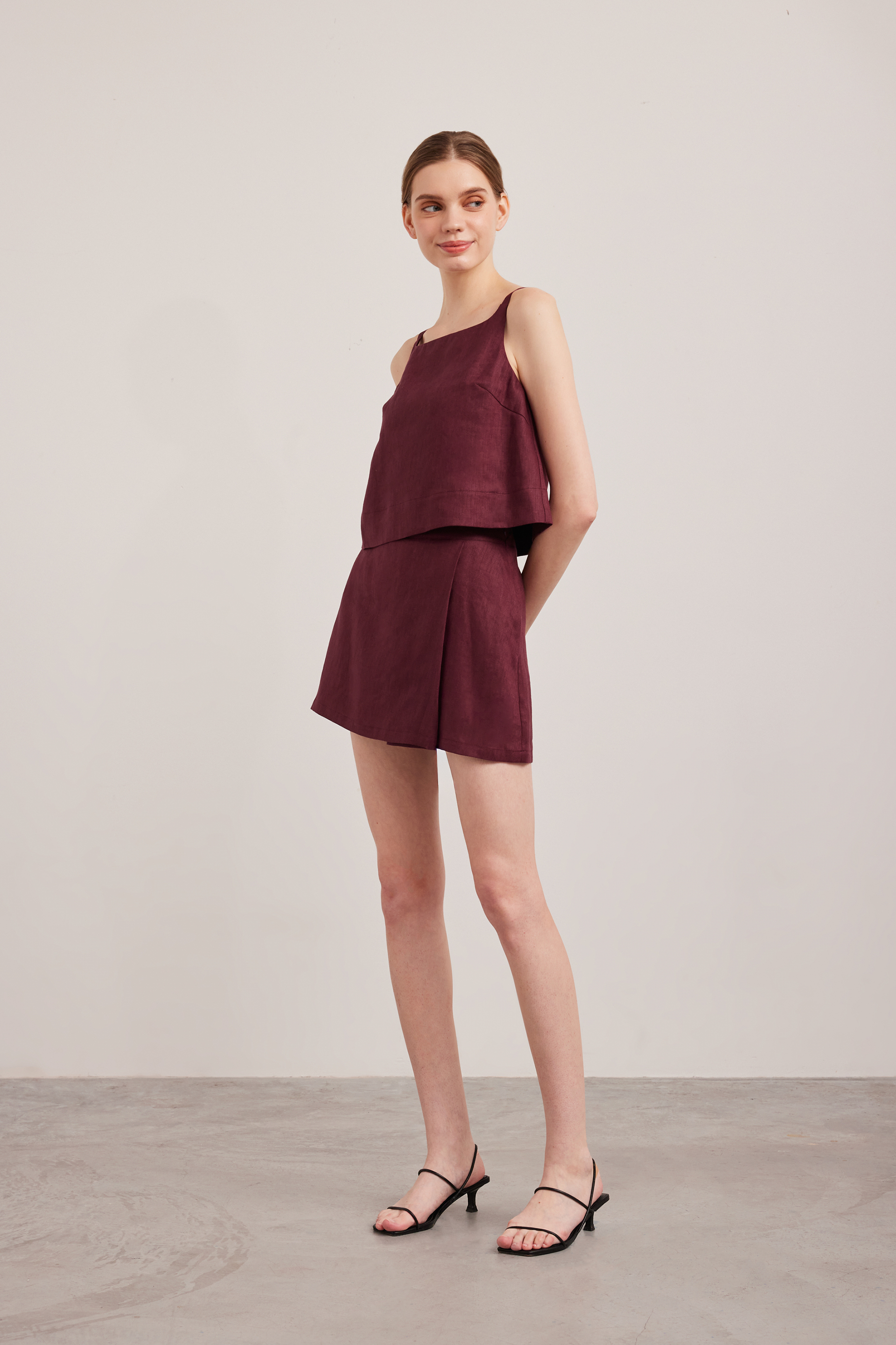 Linen Overlap Skorts