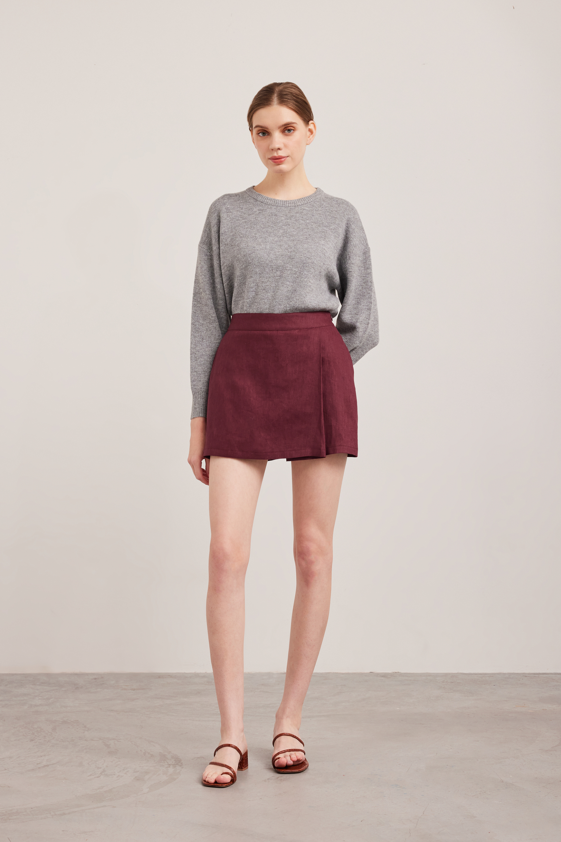 Linen Overlap Skorts