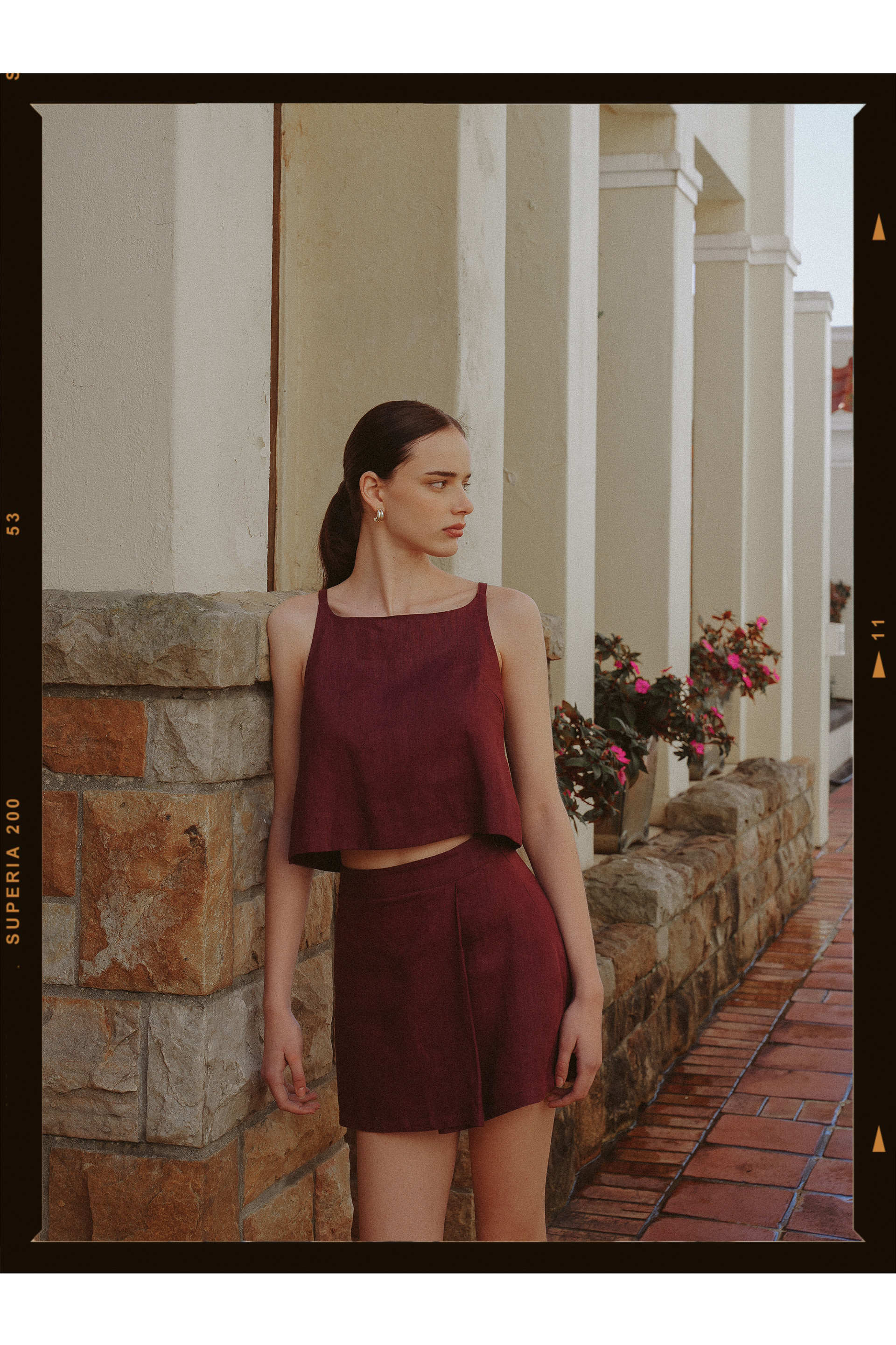 Linen Overlap Skorts