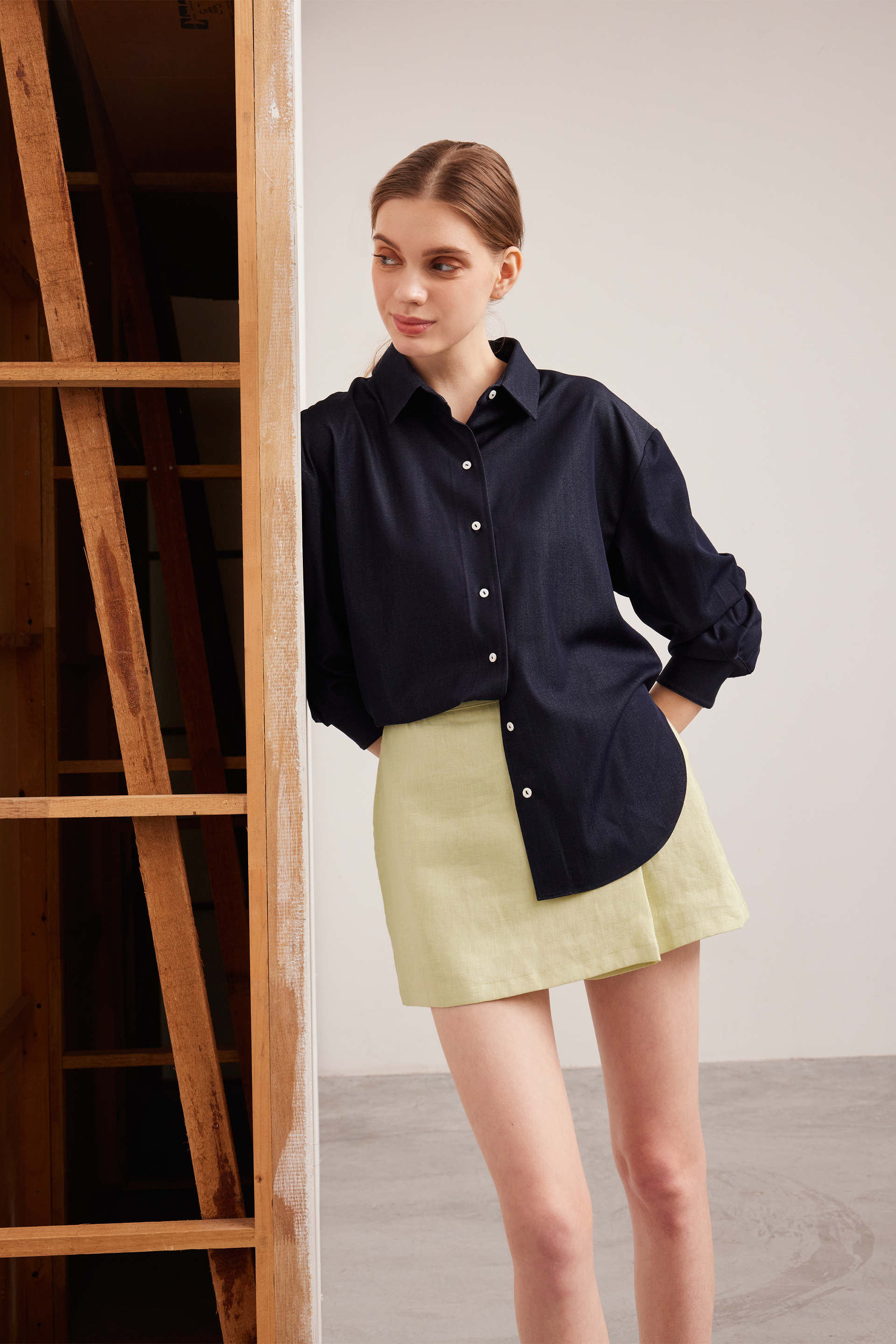 Linen Overlap Skorts