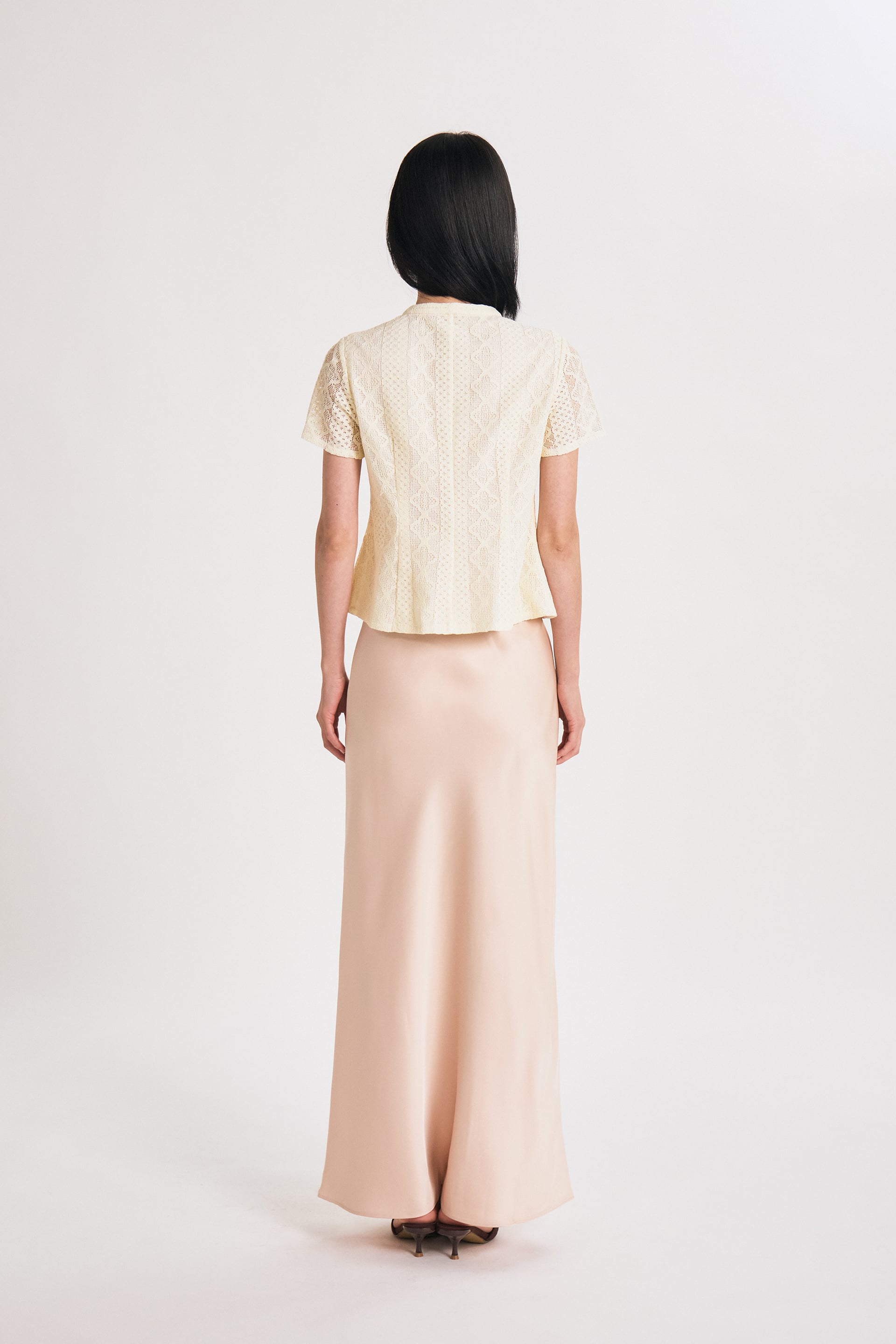 Lace Mandarin-Collar Top