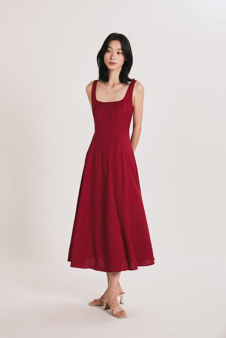 Viscose Panelled Maxi Dress