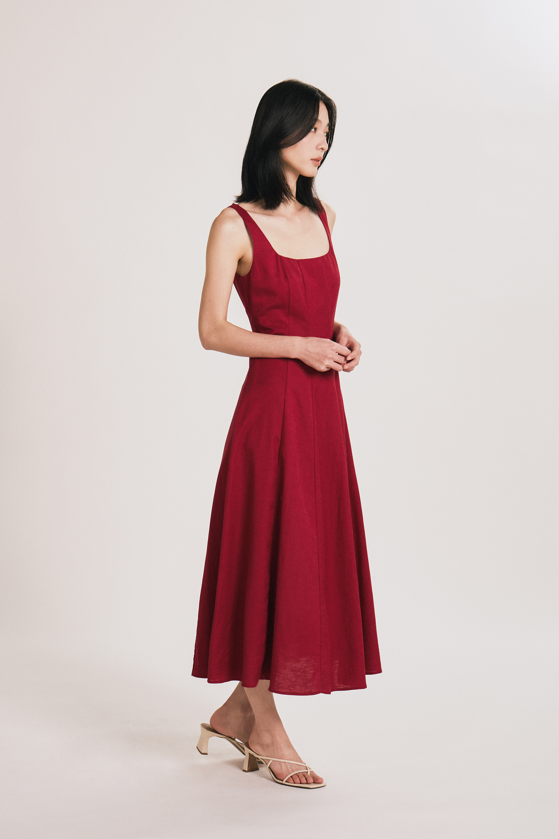 Viscose Panelled Maxi Dress
