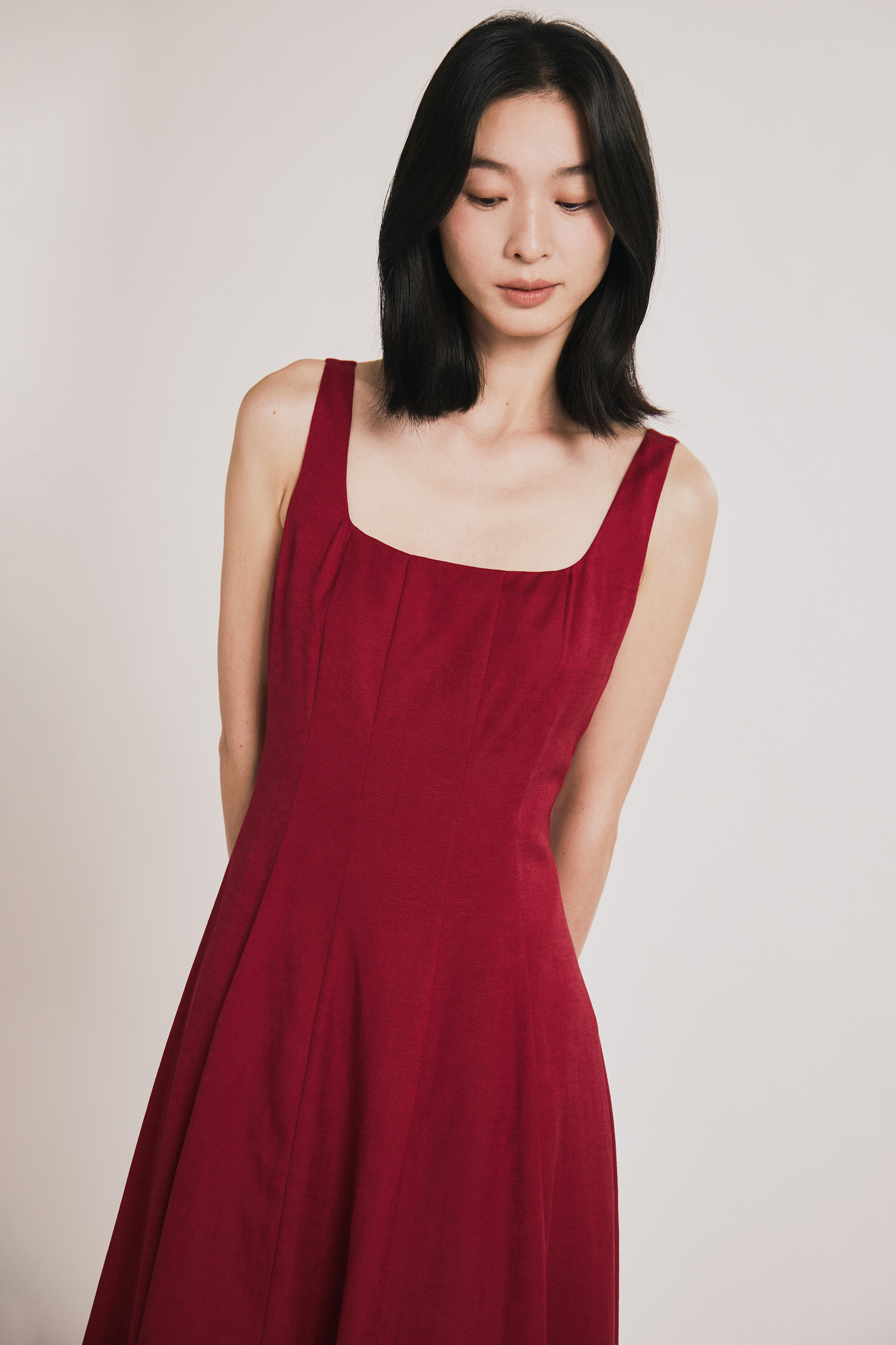 Viscose Panelled Maxi Dress