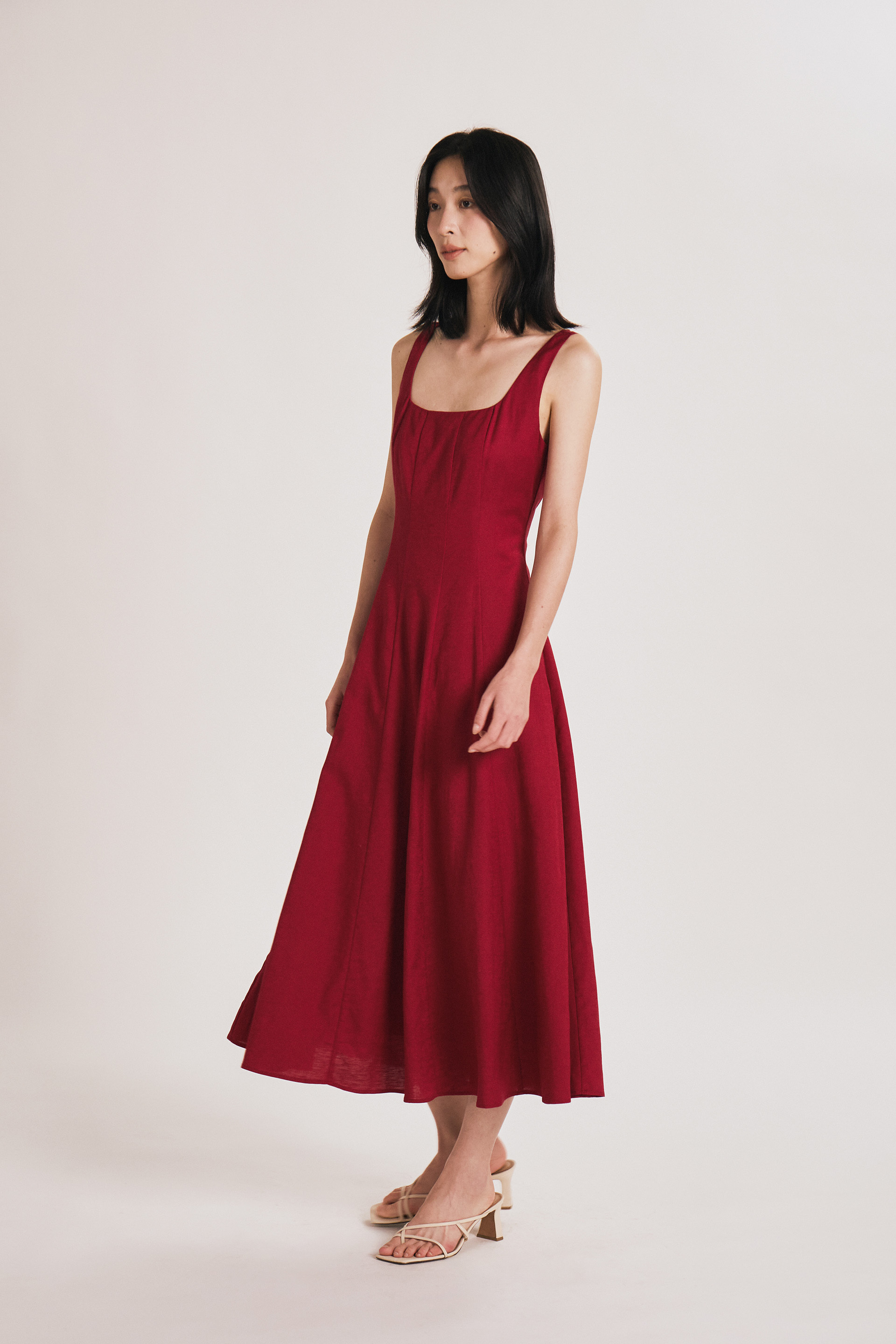 Viscose Panelled Maxi Dress