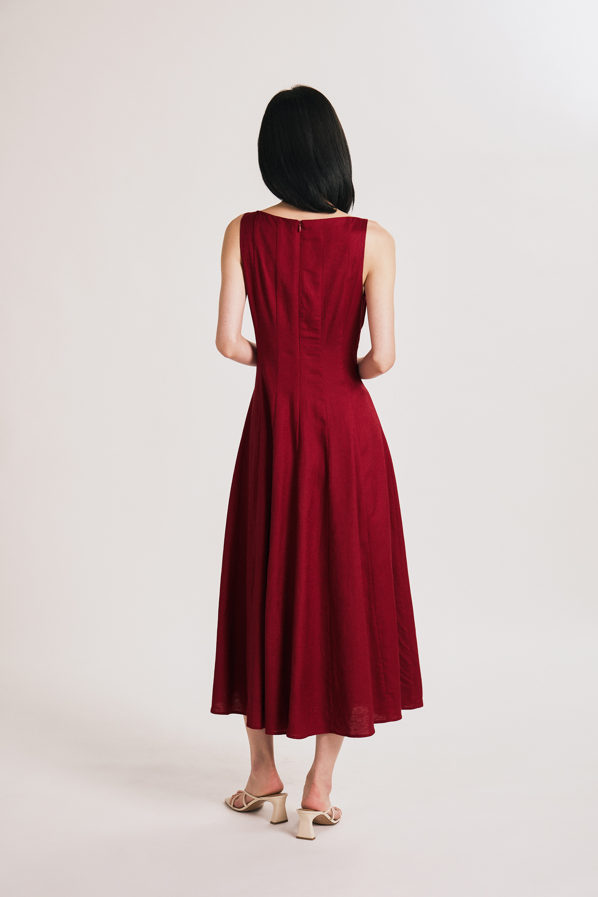 Viscose Panelled Maxi Dress