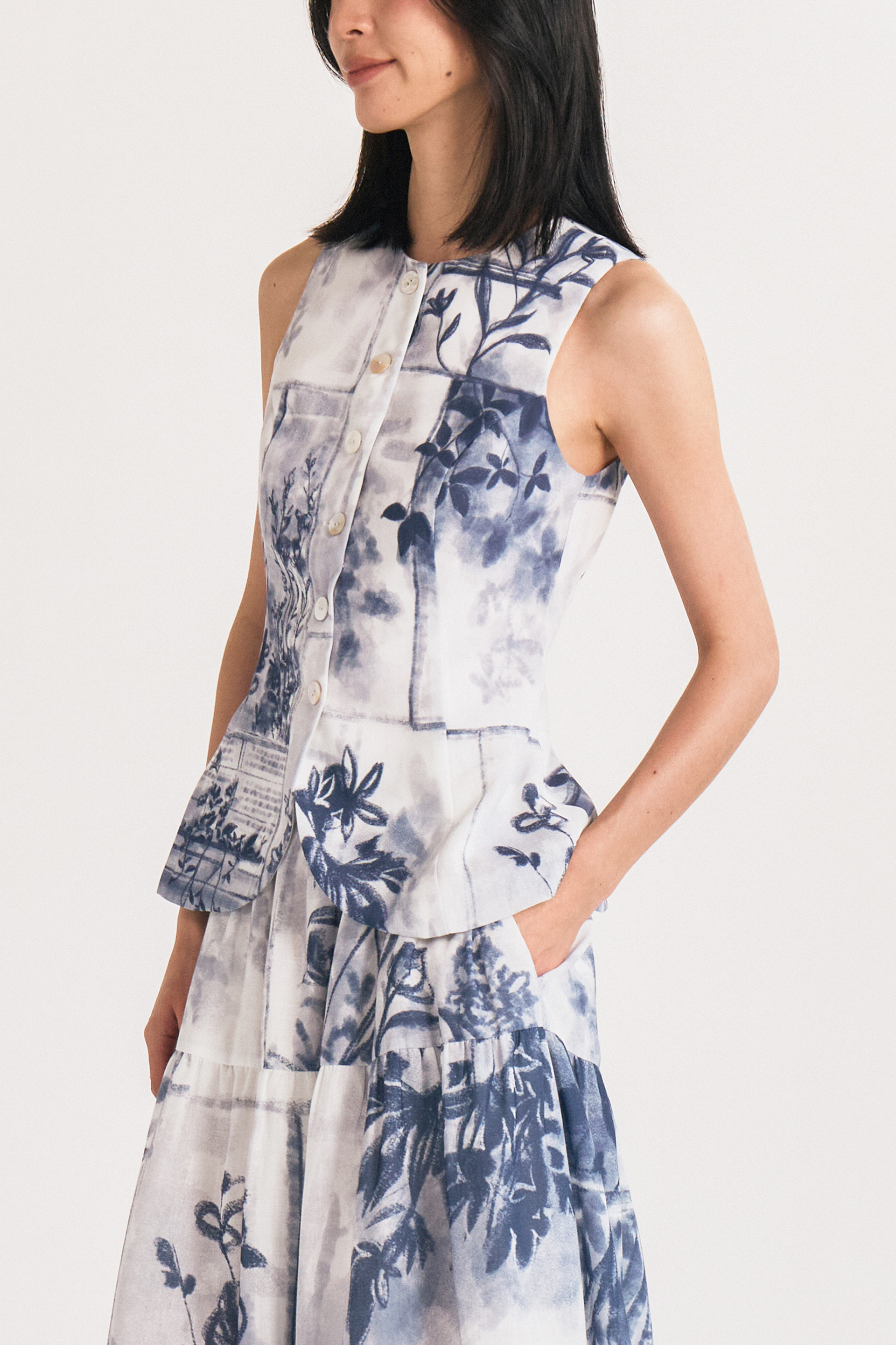 View Curved-Hem Vest