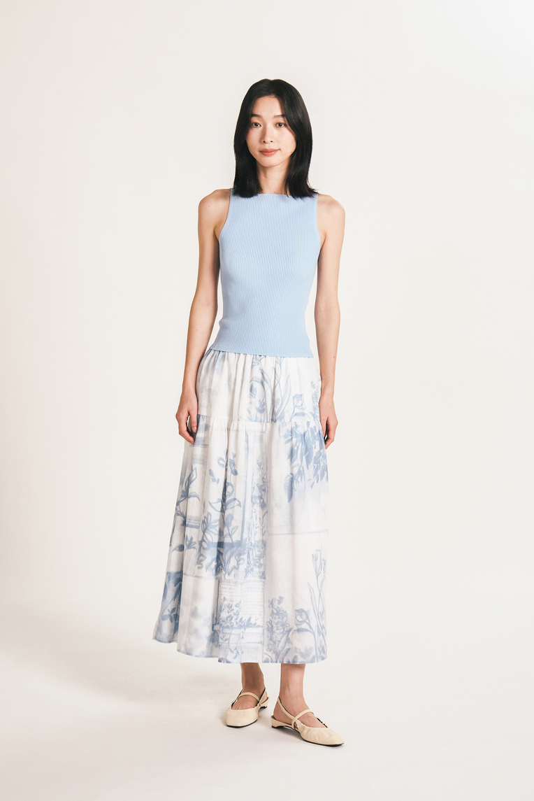 View Tiered Midi Skirt