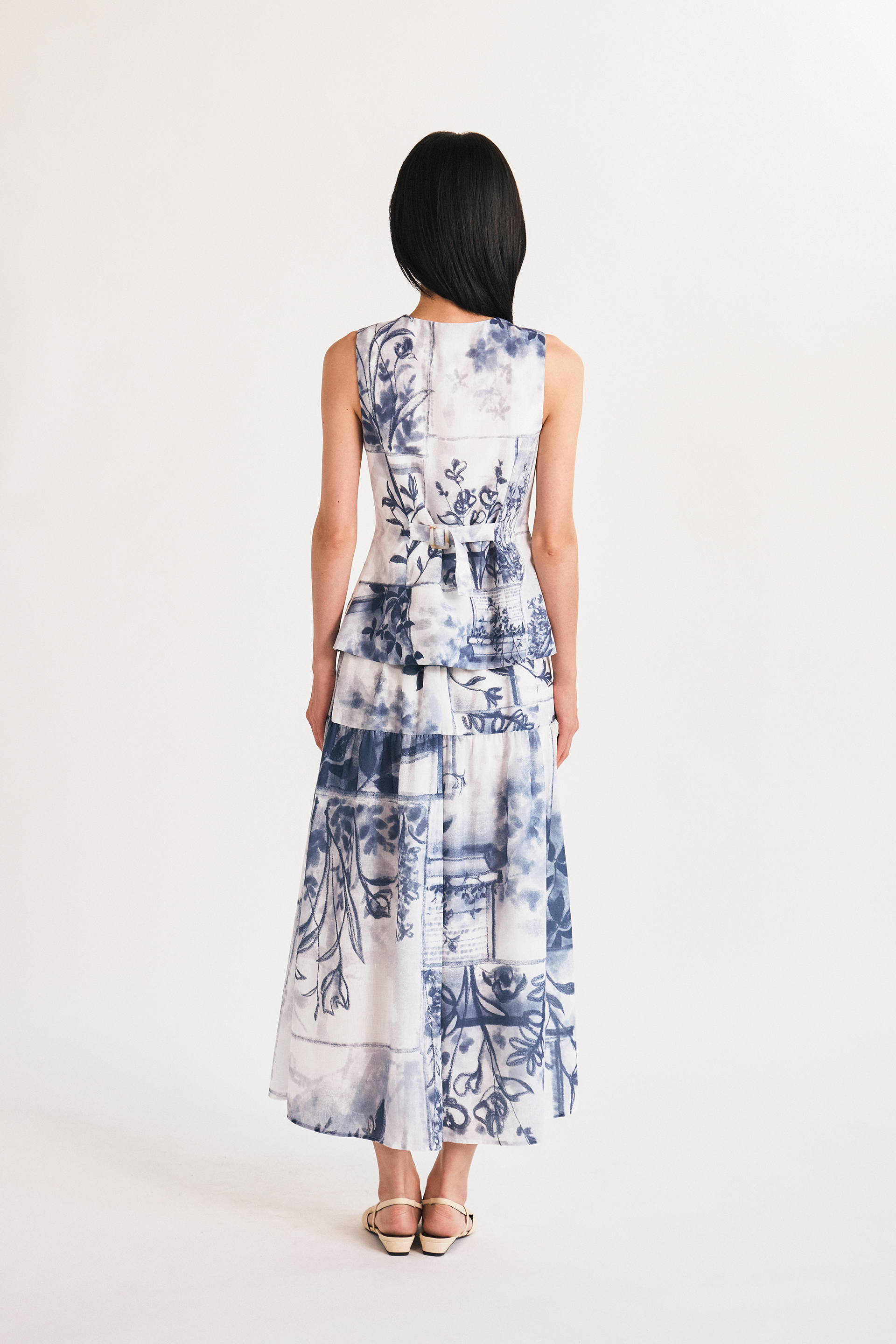 View Tiered Midi Skirt