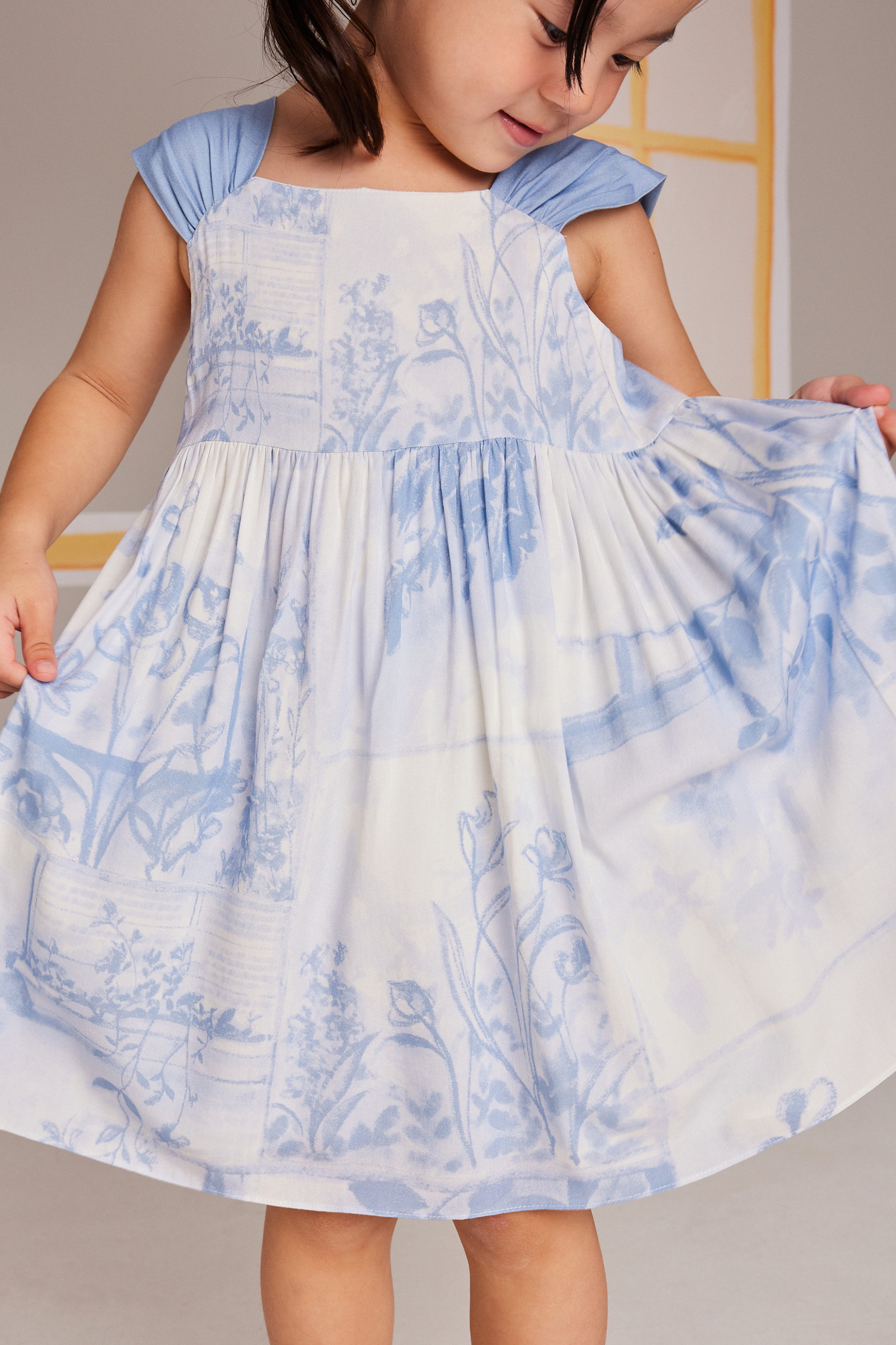 View Gathered-Sleeve Dress