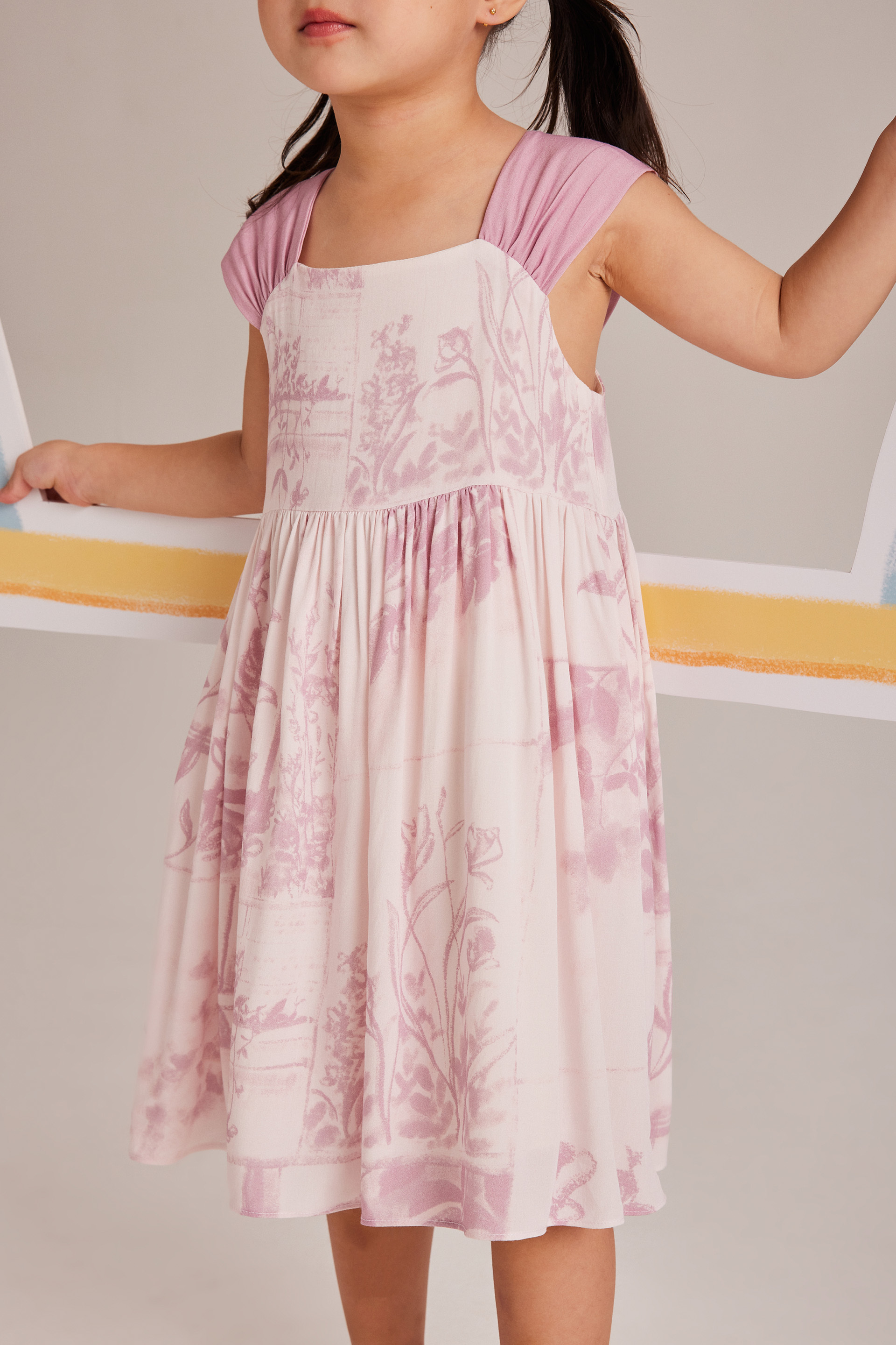 View Gathered-Sleeve Dress