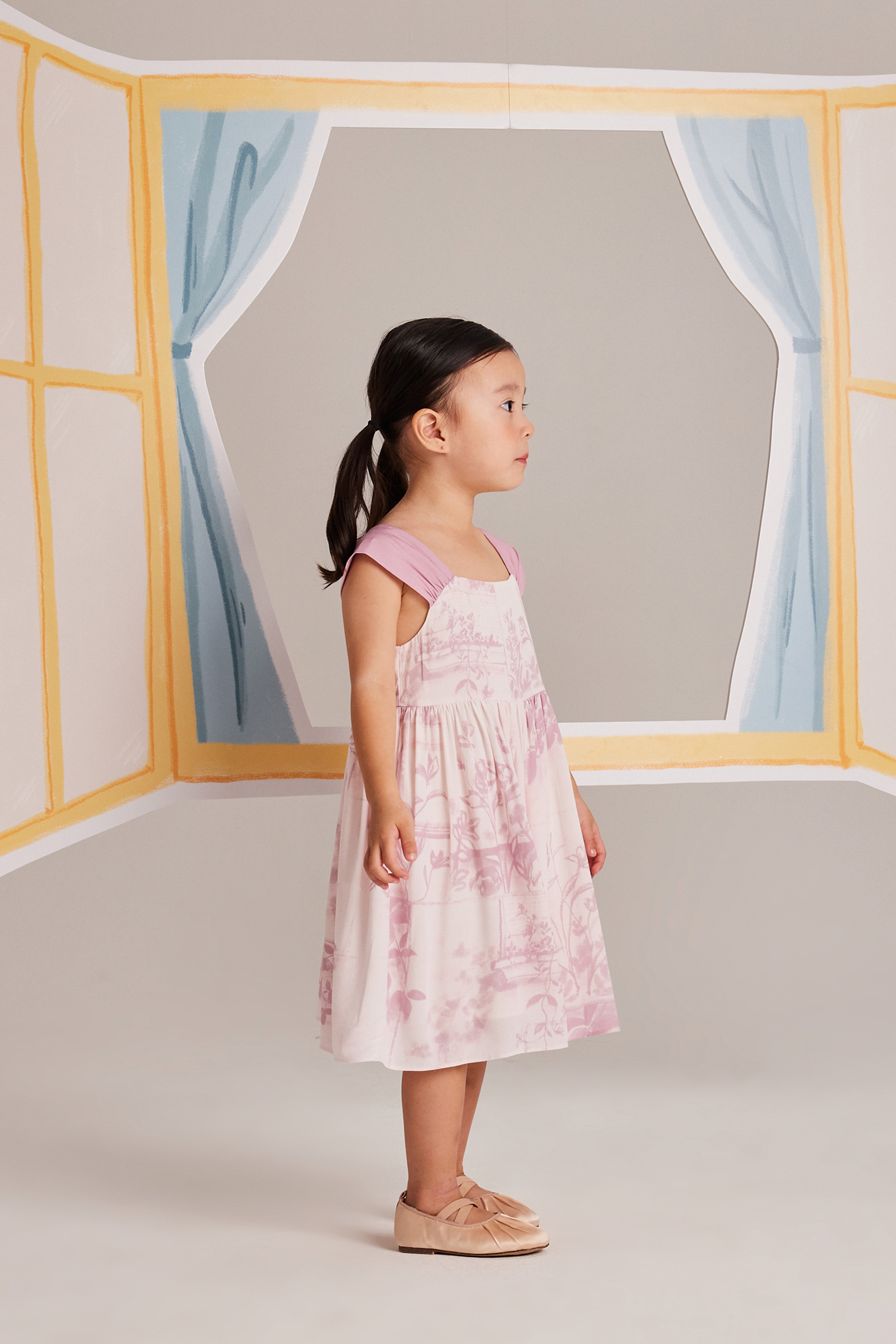 View Gathered-Sleeve Dress