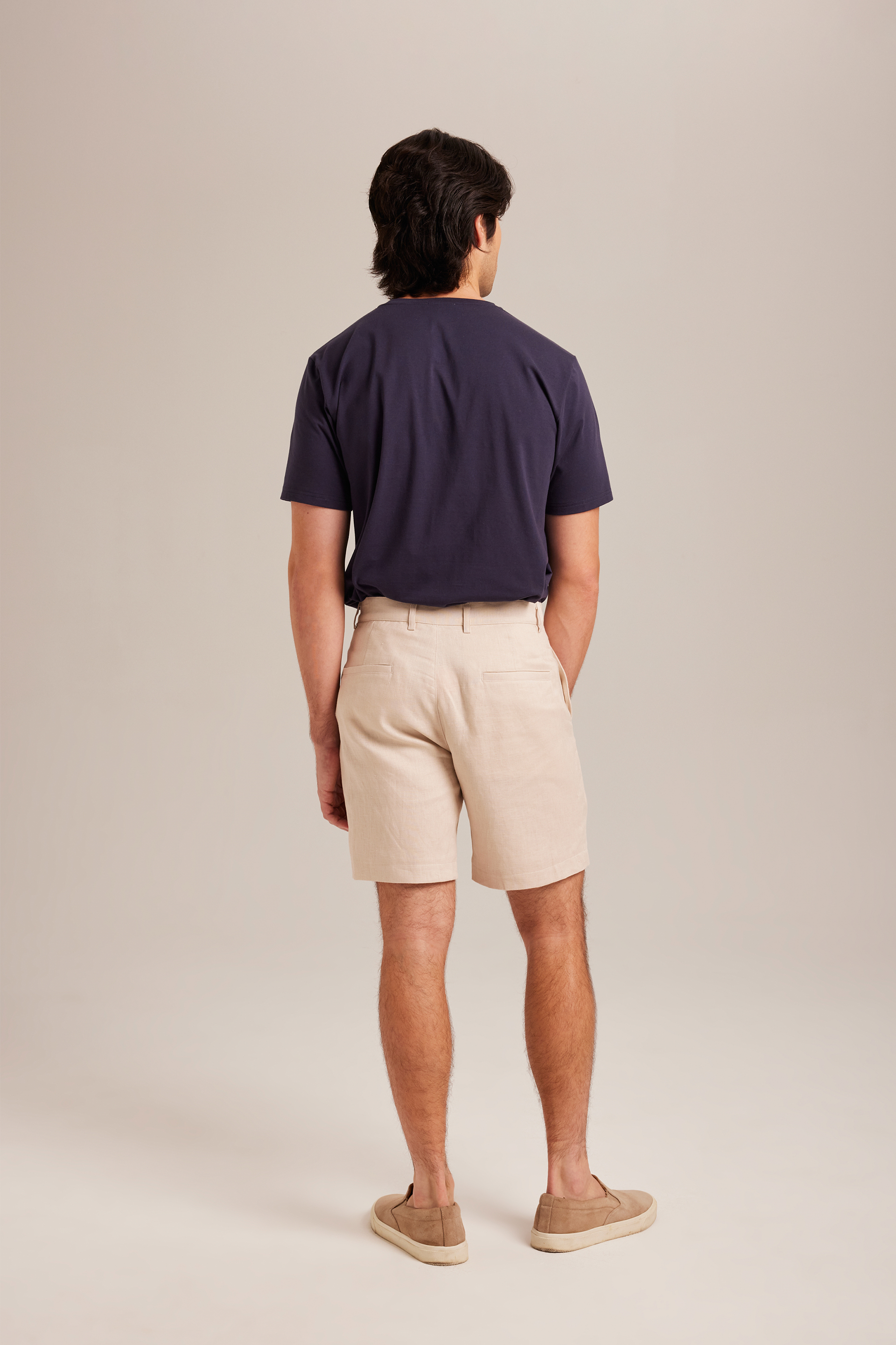 Relaxed Fit Linen Shorts