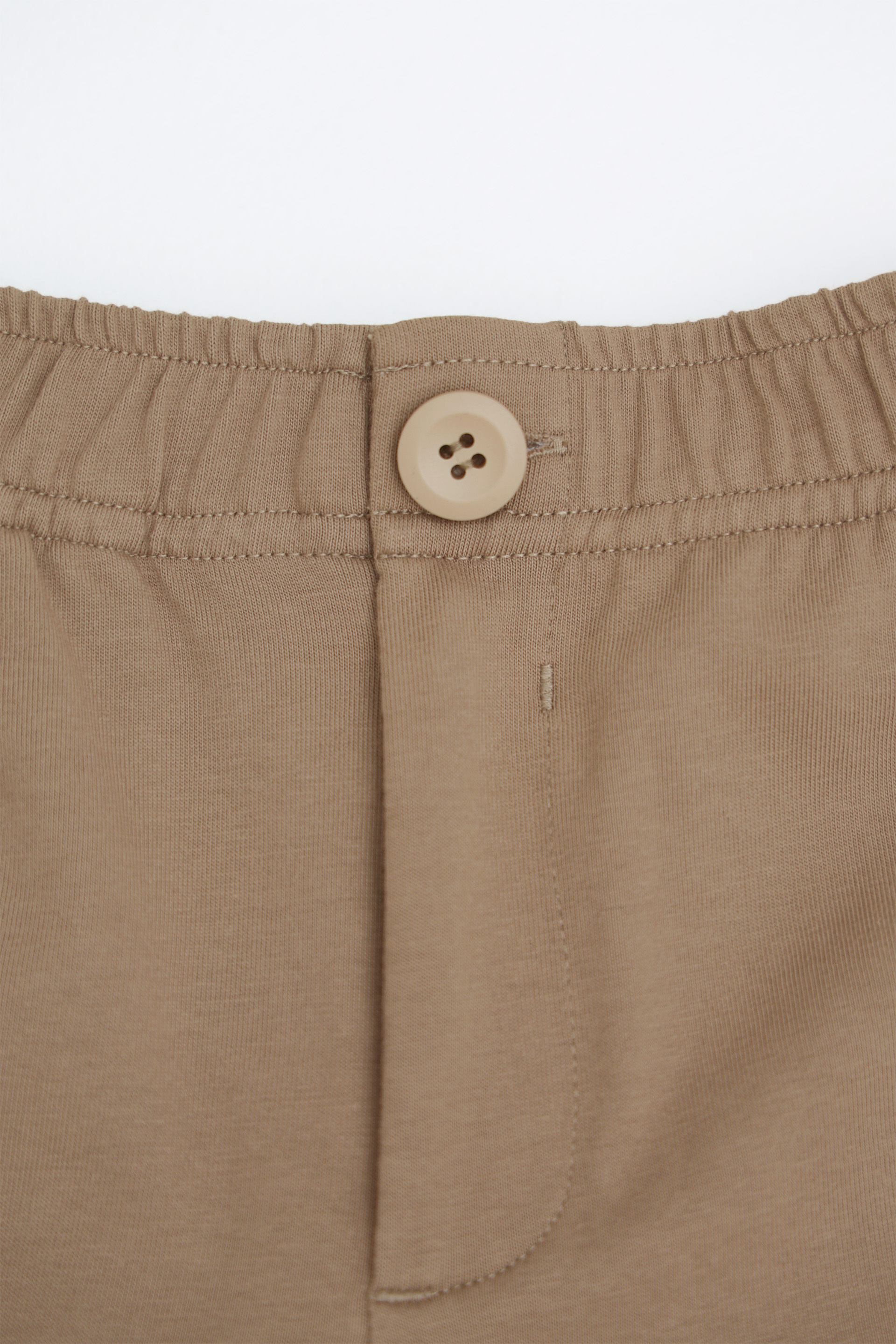 Button-Front Cuffed Hem Shorts