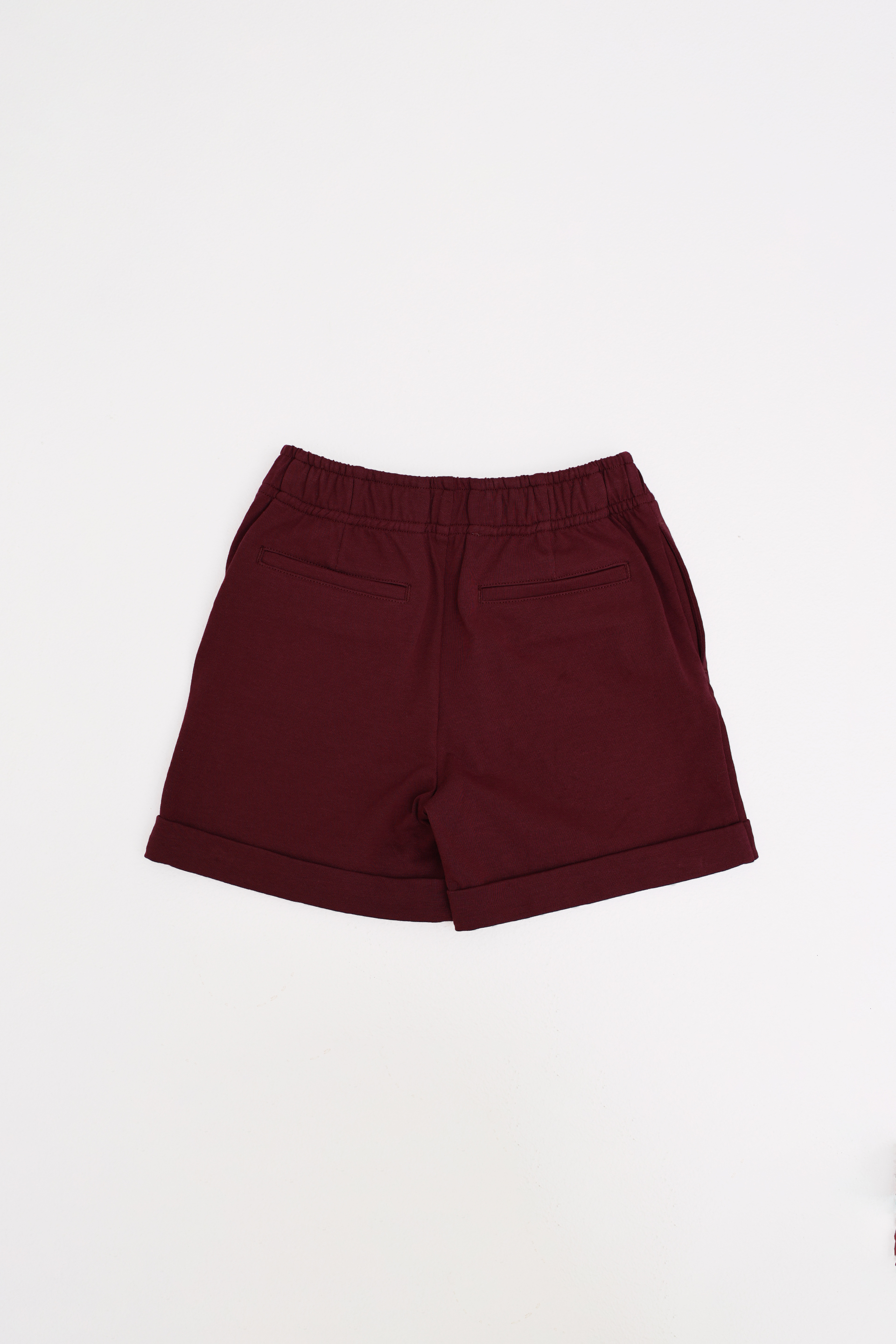 Button-Front Cuffed Hem Shorts