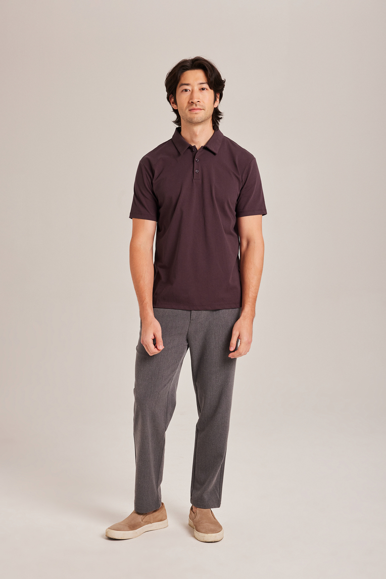 Cotton Button-Front Polo