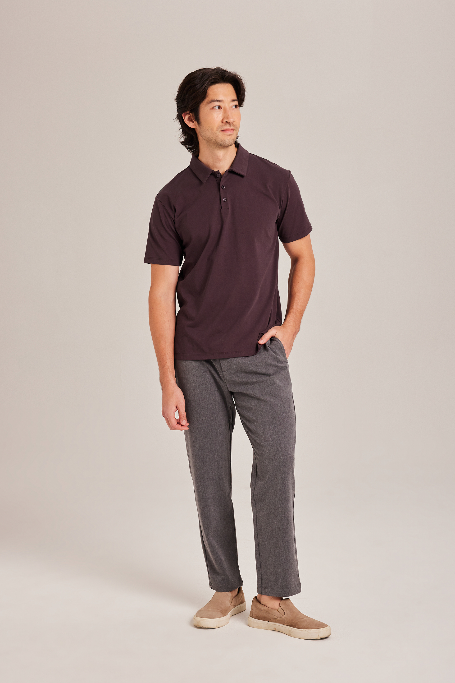 Cotton Button-Front Polo