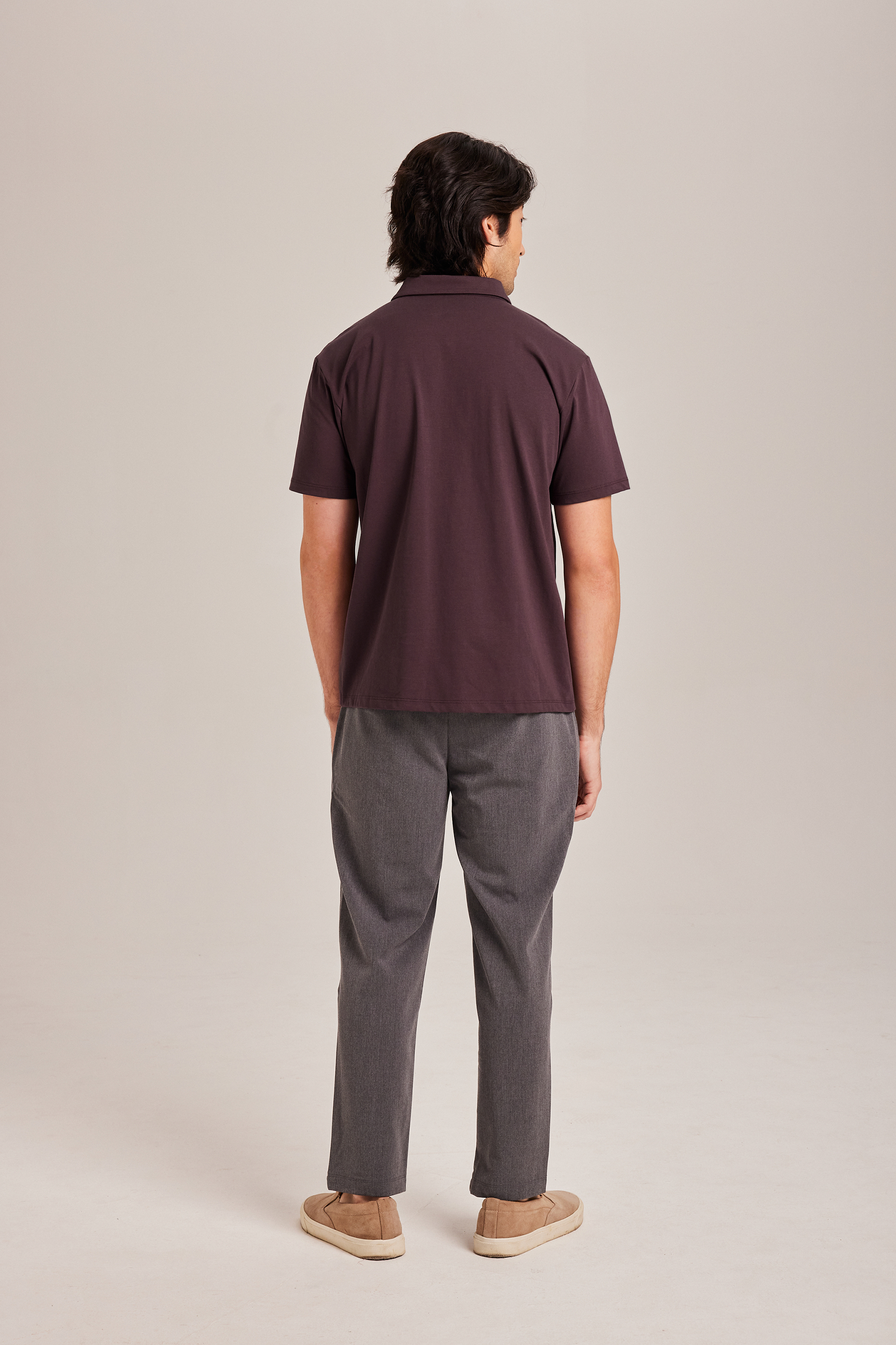 Cotton Button-Front Polo