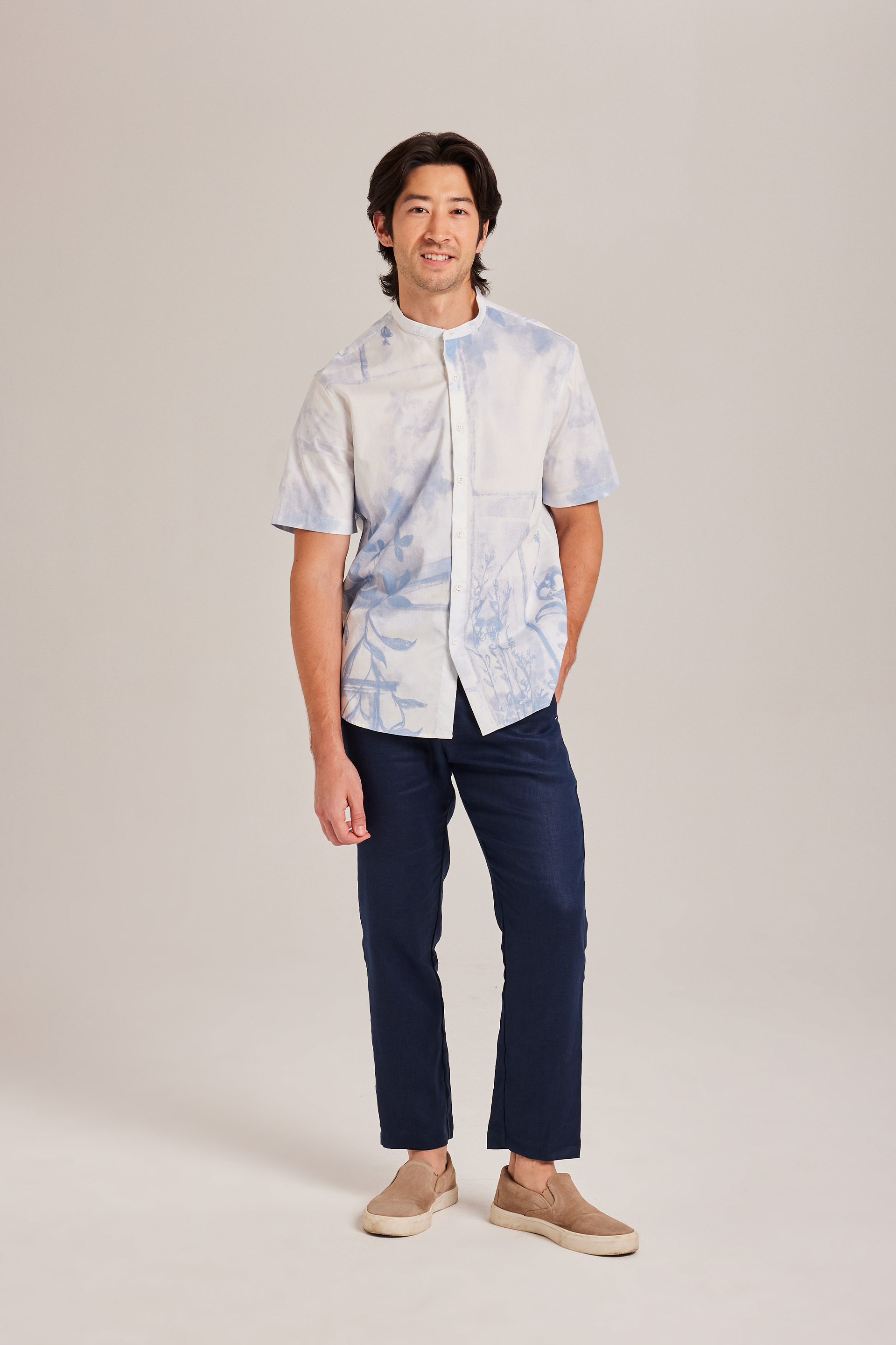 View Mandarin Collar Men’s Shirt