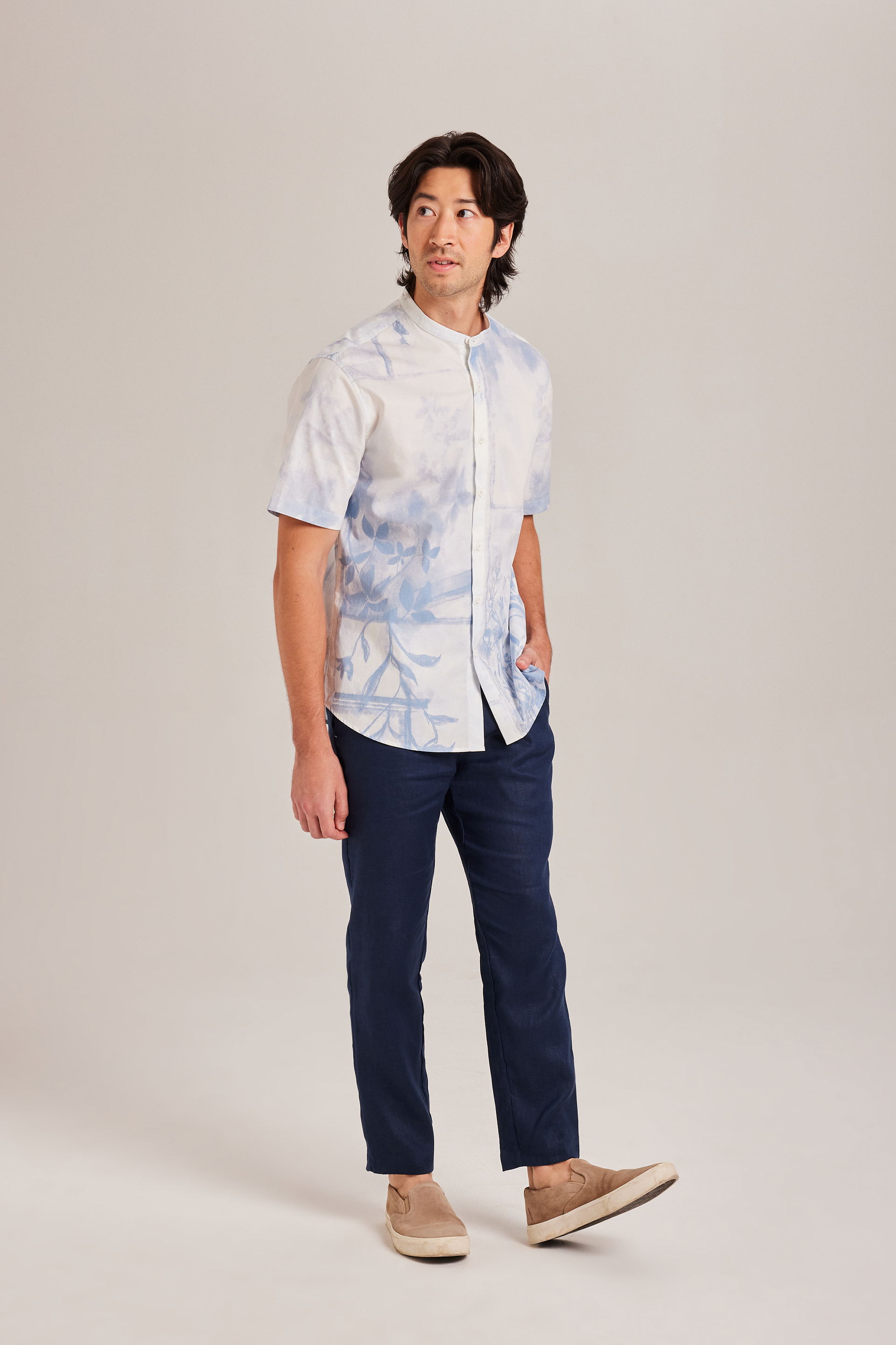 View Mandarin Collar Men’s Shirt