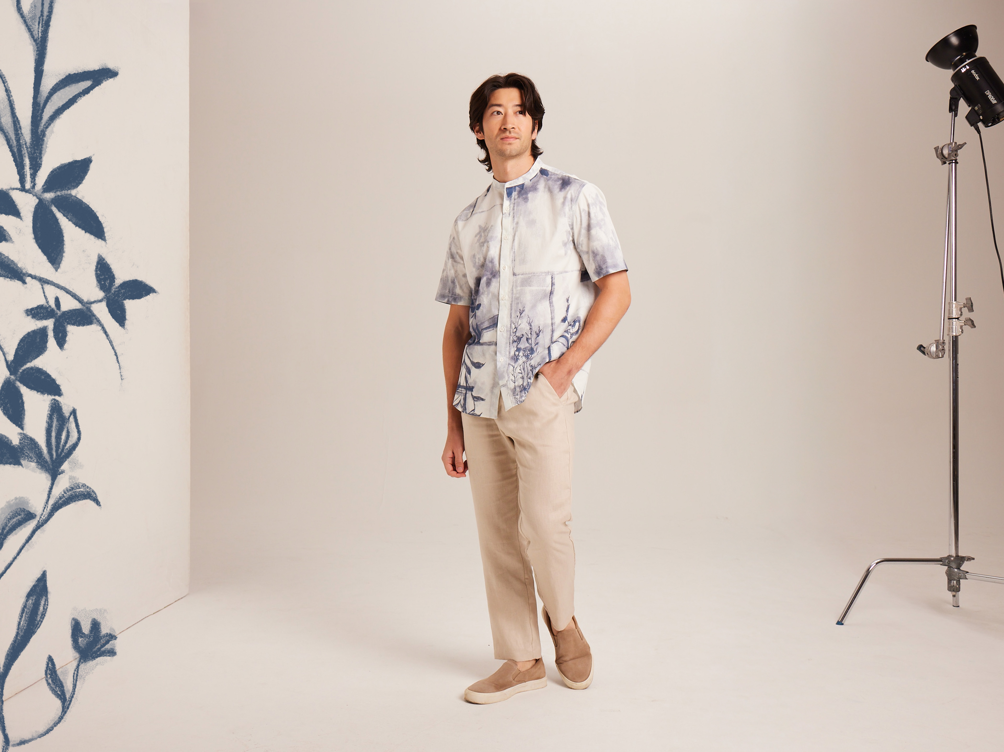 View Mandarin Collar Men’s Shirt