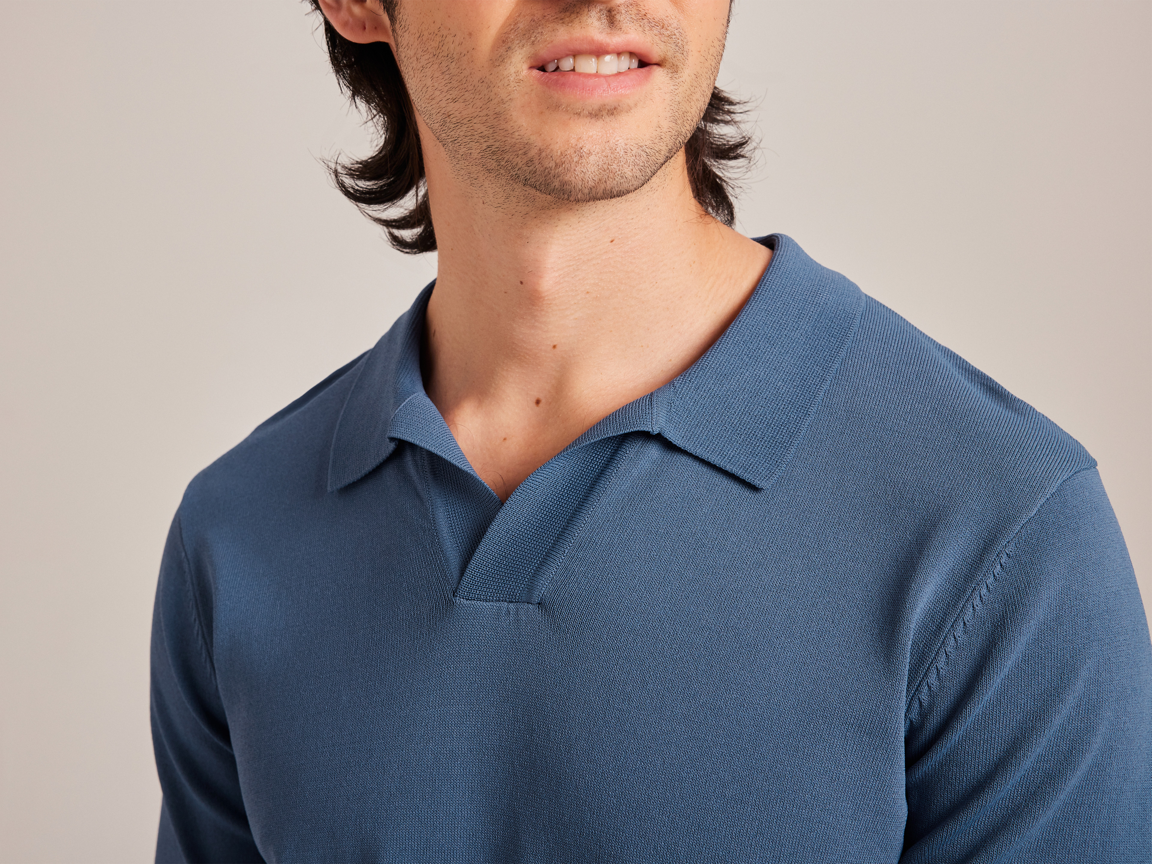 Rayon Knitted Polo Top