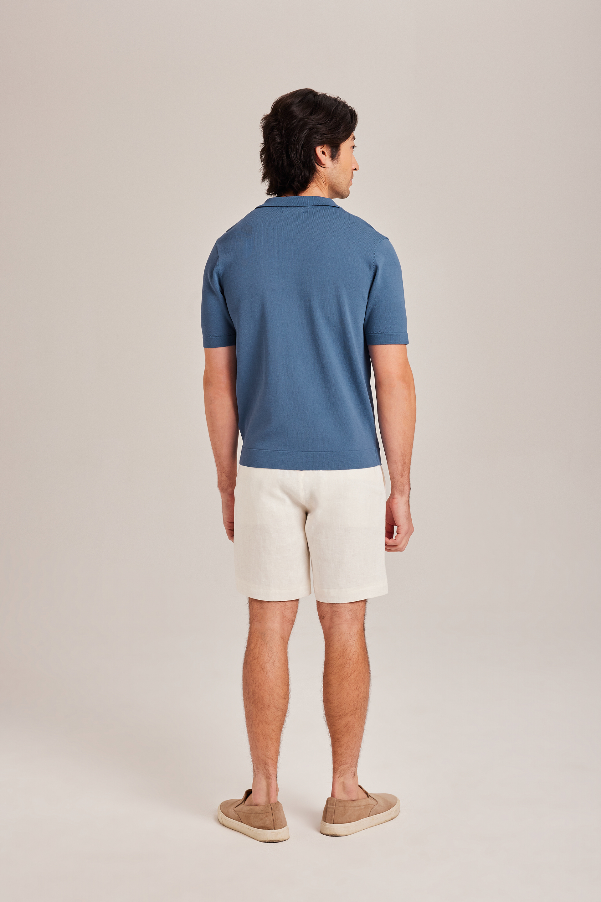 Rayon Knitted Polo Top