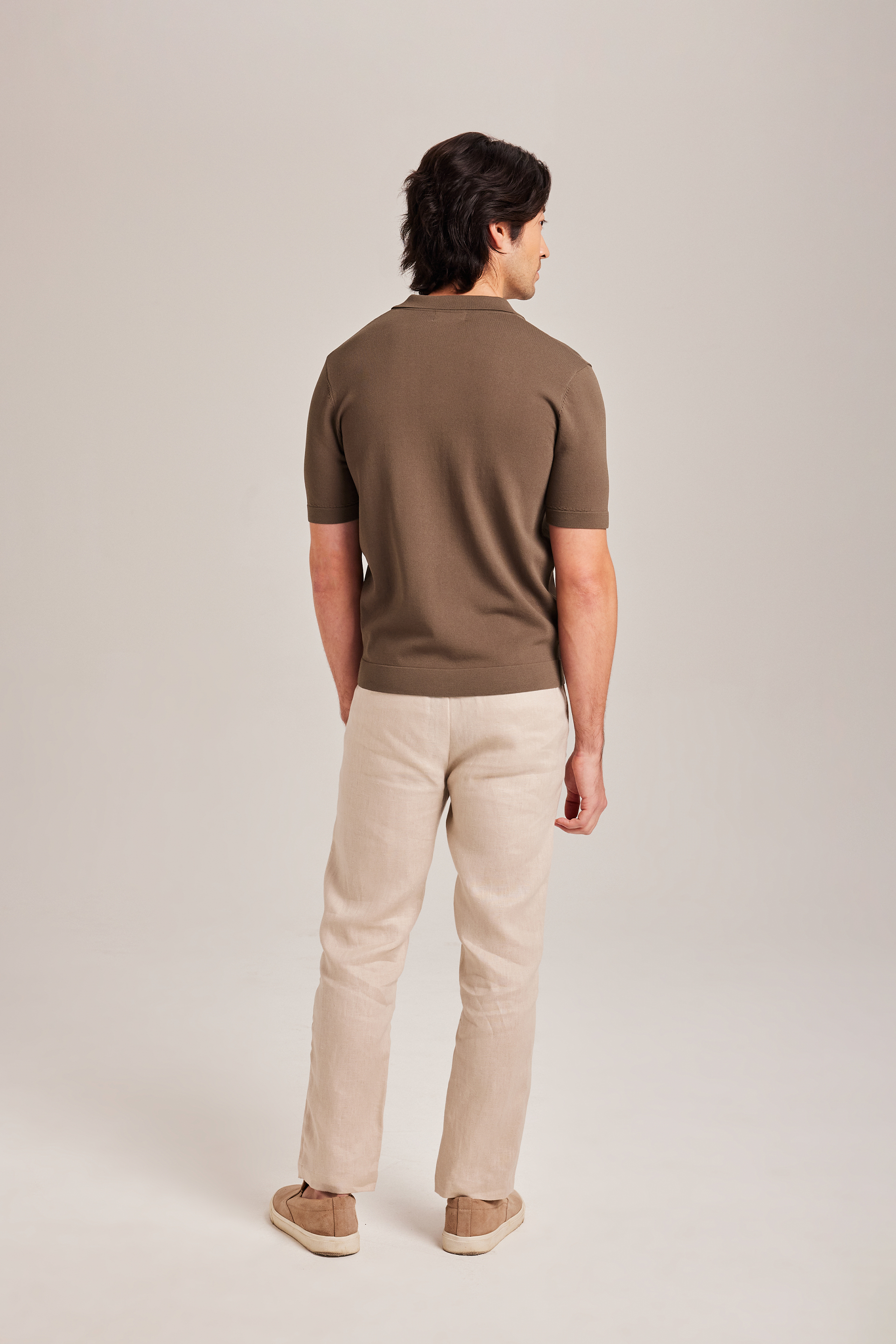 Rayon Knitted Polo Top