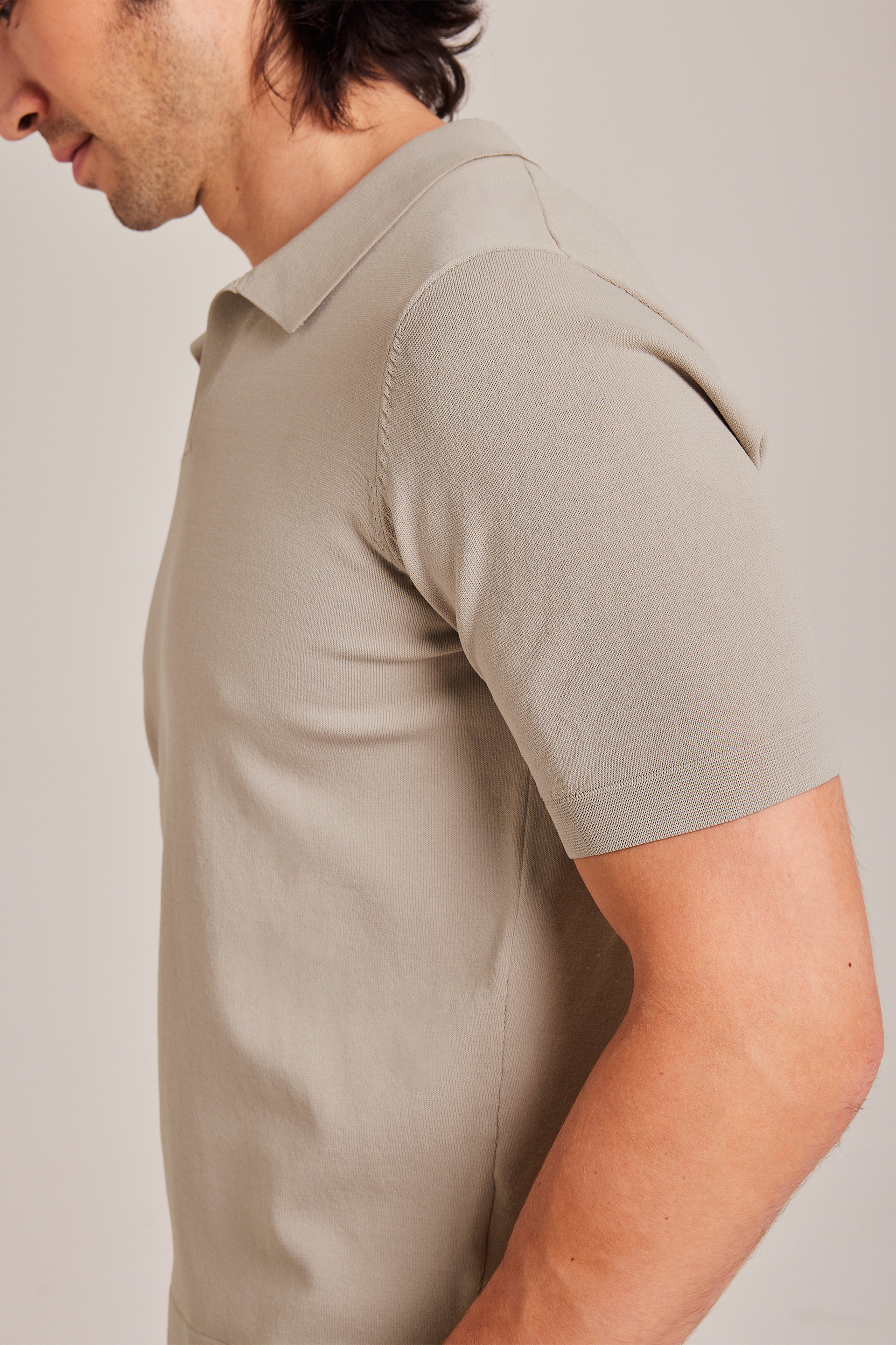 Rayon Knitted Polo Top